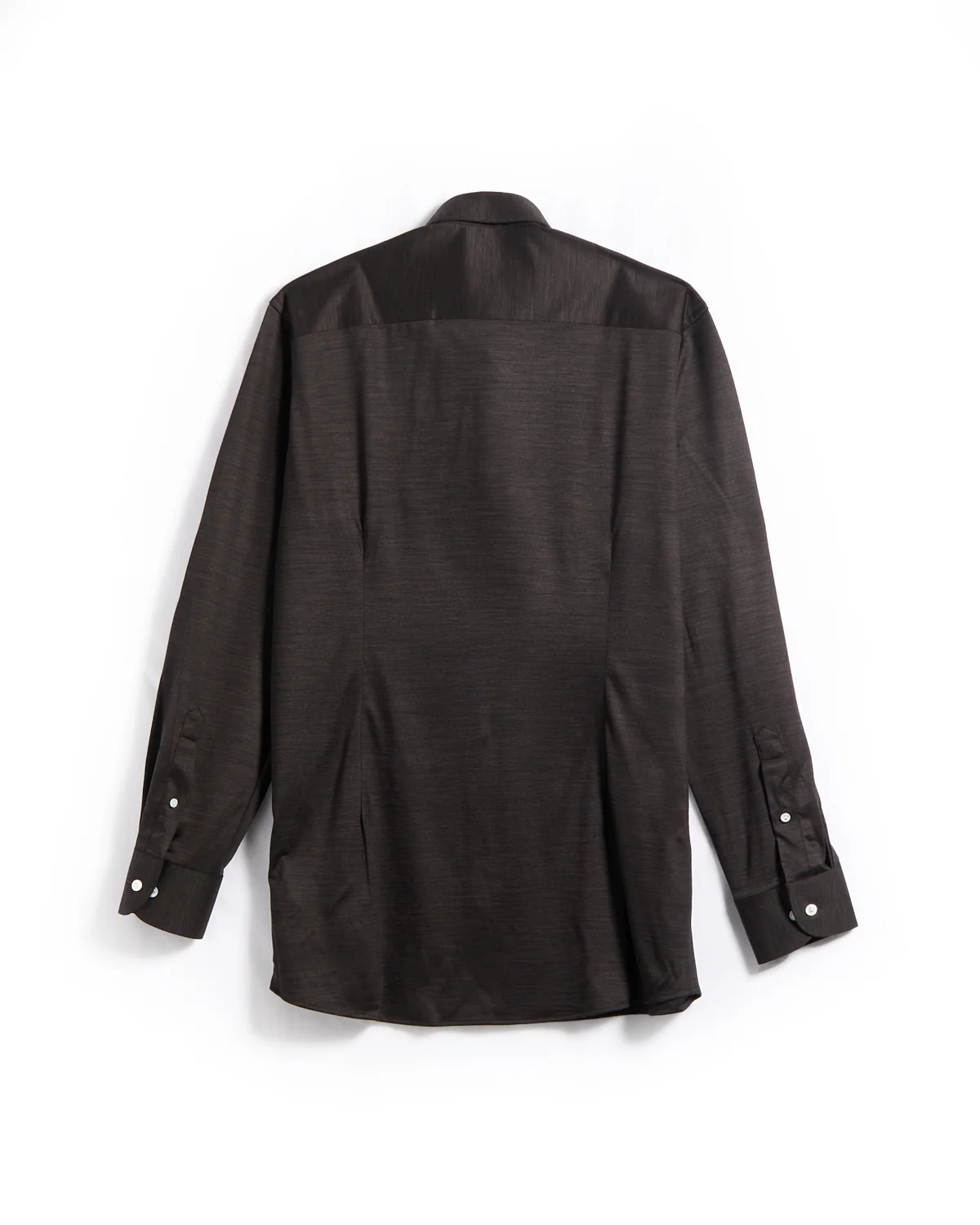 Brown Merino Jersey Contemporary Shirt - Image 3