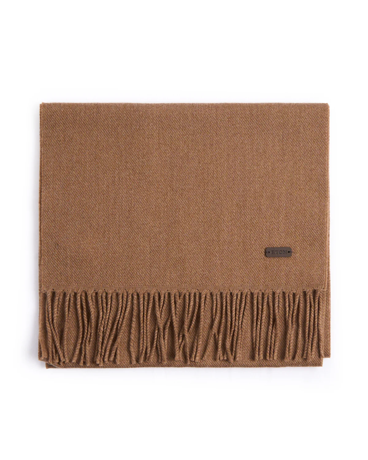 Brown Twill Merino Wool Scarf
