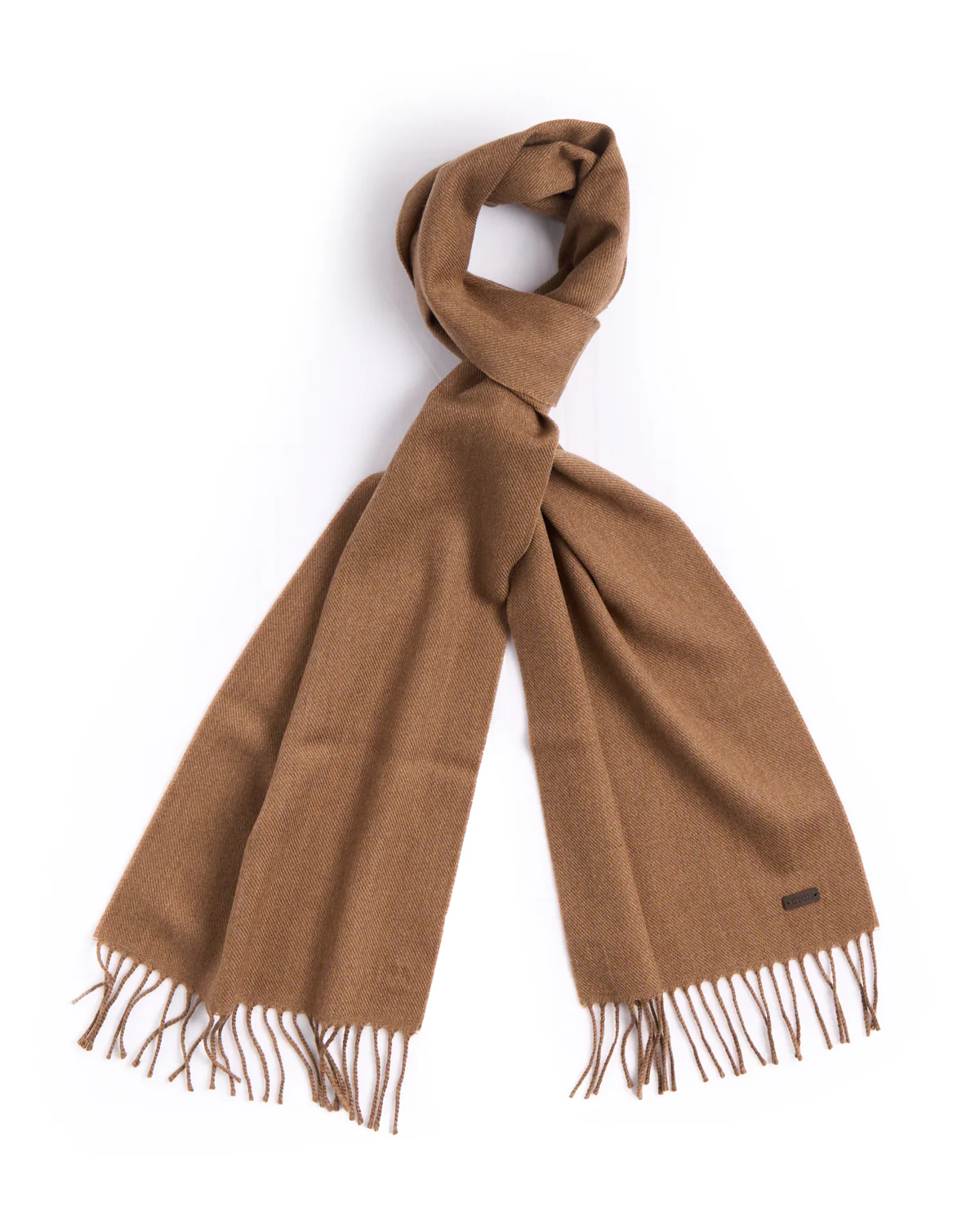 Brown Twill Merino Wool Scarf - Image 2