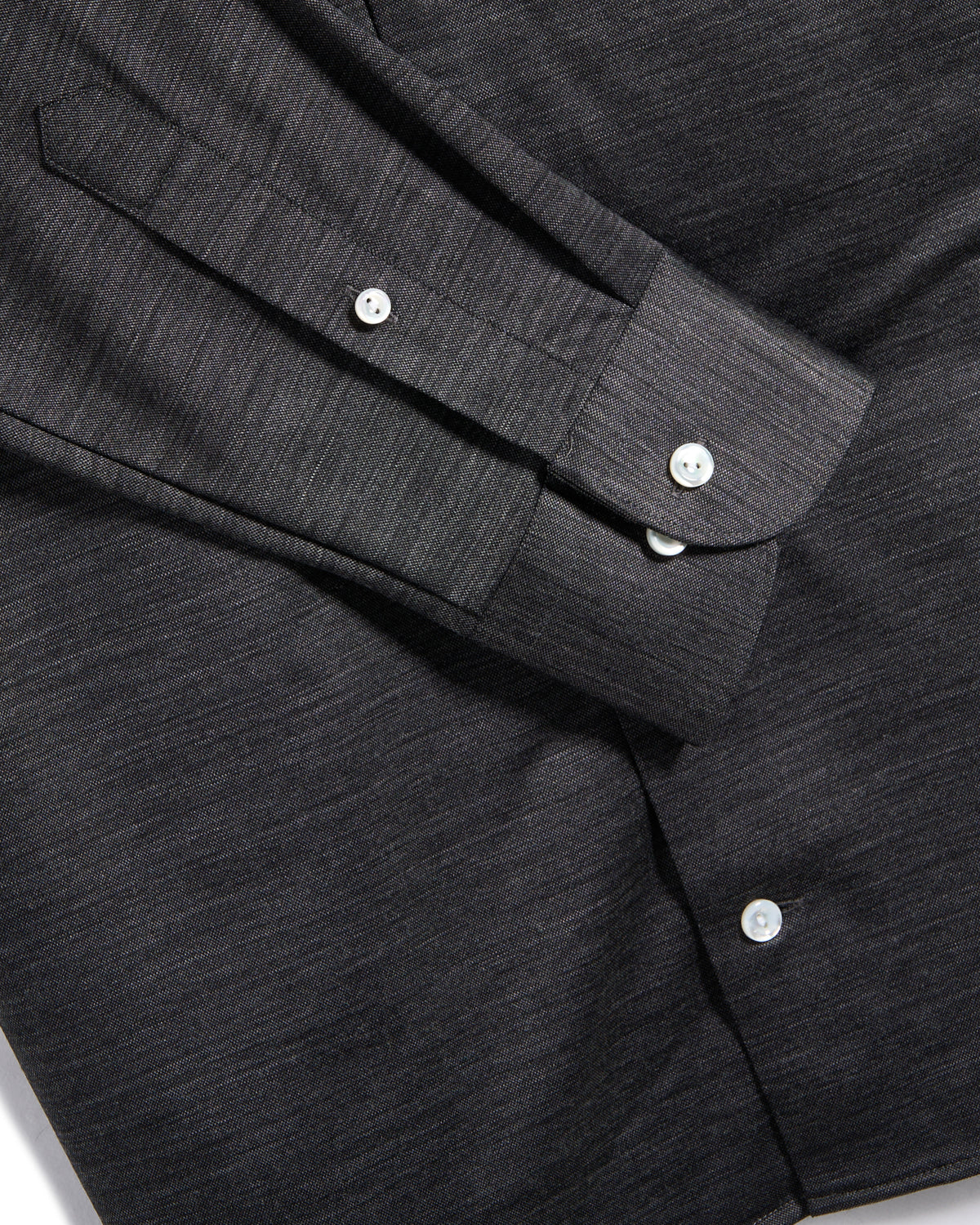 Charcoal Grey Merino Slim Jersey Shirt - Image 2