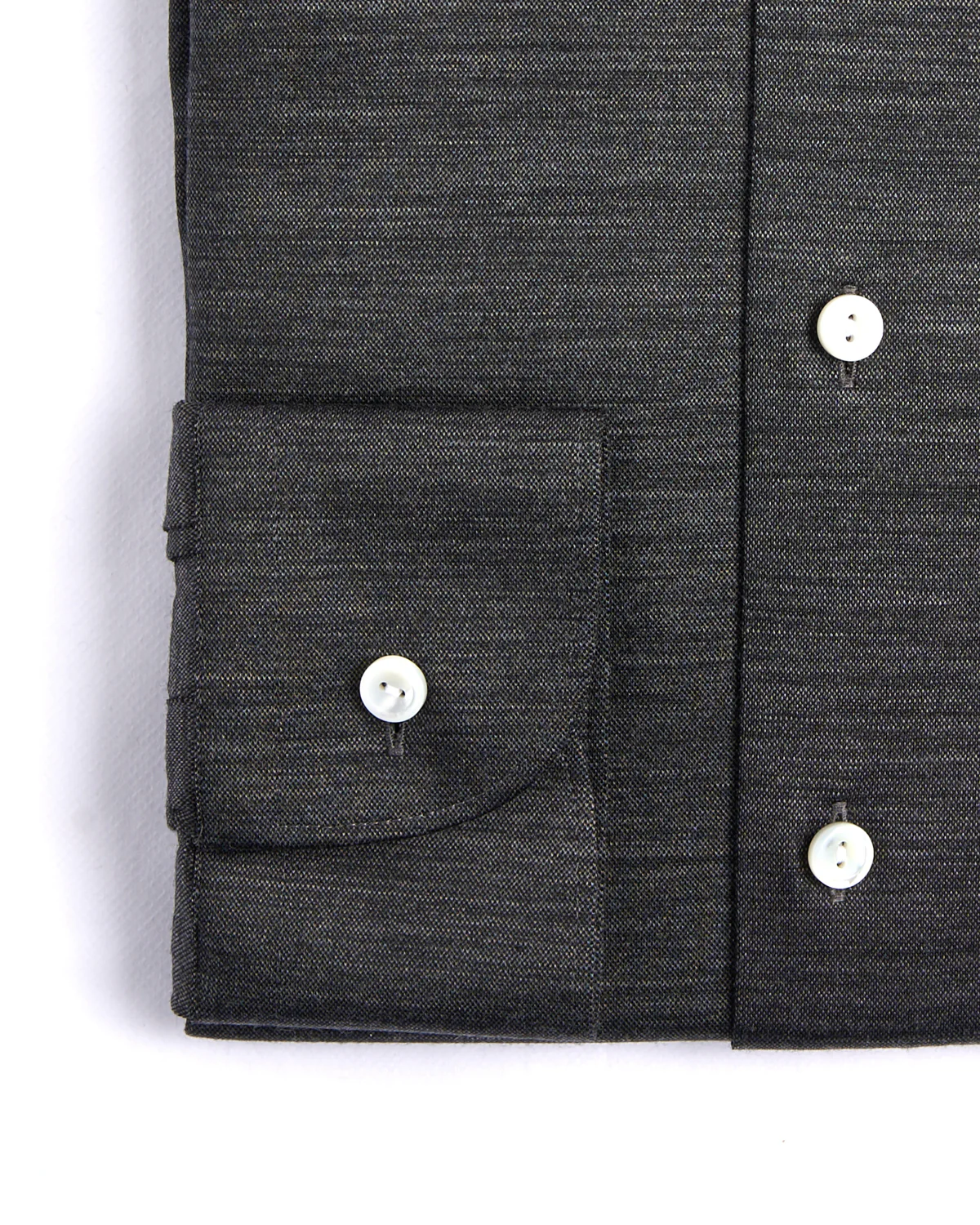 Charcoal Merino Jersey Contemporary Shirt - Image 3