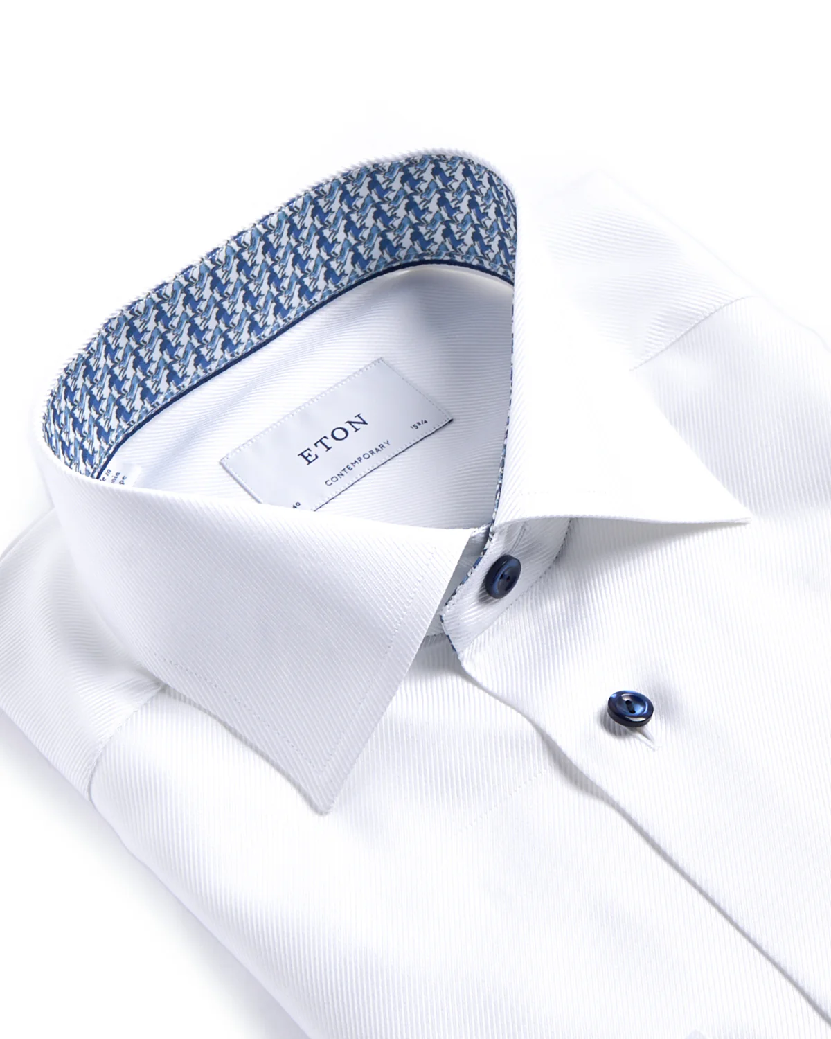 Contemporary Cutaway Geometric Trim Twill Shirt - Image 2