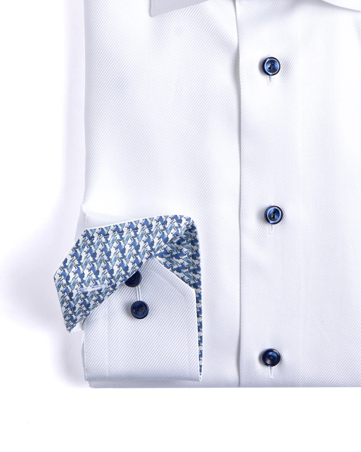 Contemporary Cutaway Geometric Trim Twill Shirt - Image 3