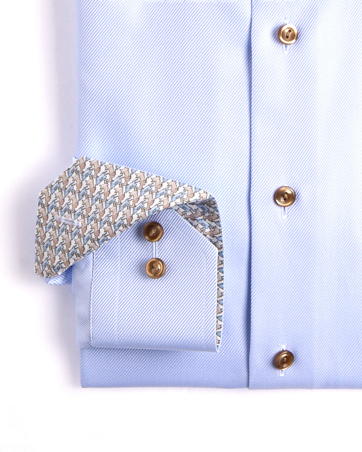Contemporary Cutaway Geometric Trim Twill Shirt - Image 3