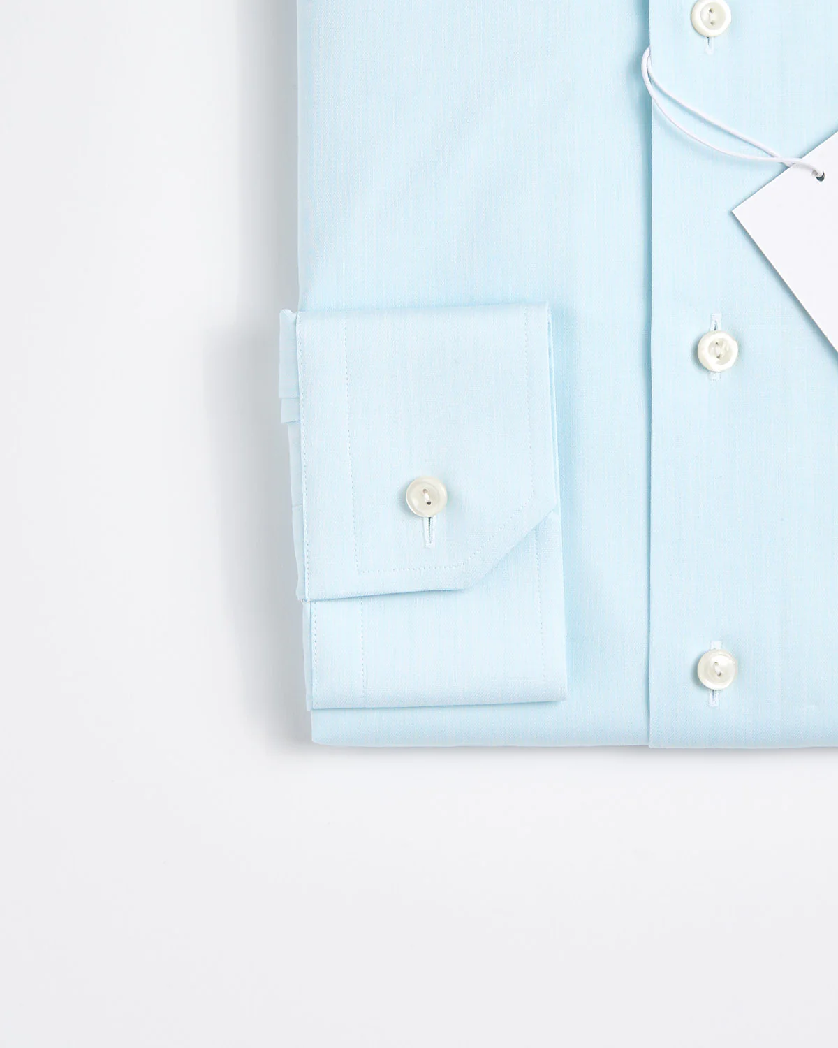 Contemporary Light Green Solid Cotton Tencel™ Lyocell Shirt - Image 3