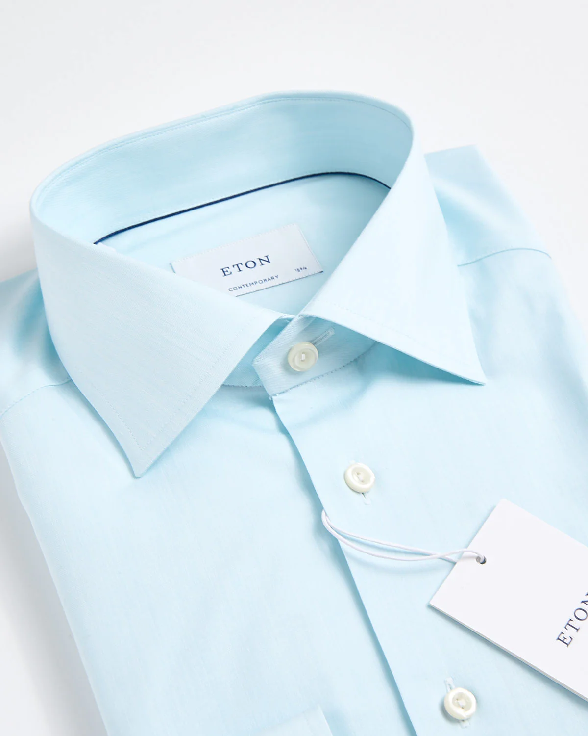 Contemporary Light Green Solid Cotton Tencel™ Lyocell Shirt - Image 4