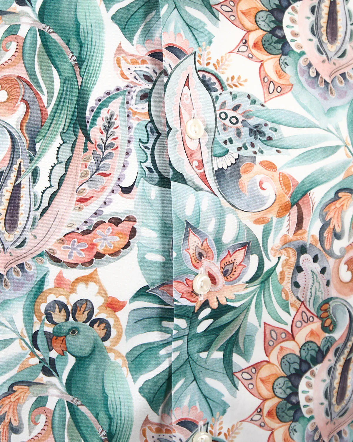 Contemporary Multi Parrot Motif Signature Twill Shirt - Image 6