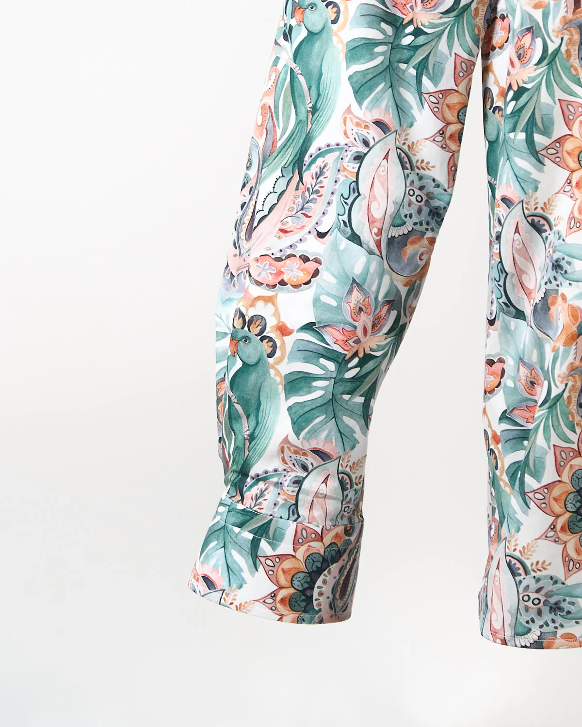 Contemporary Multi Parrot Motif Signature Twill Shirt - Image 7