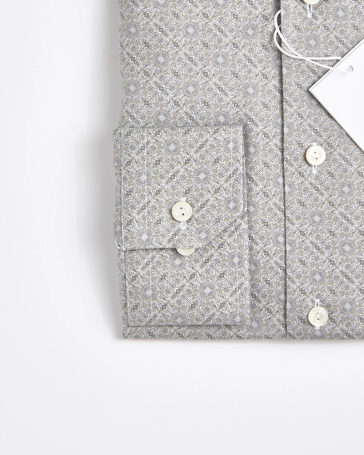 Contemporary Sage Geometric Signature Twill Shirt - Image 3