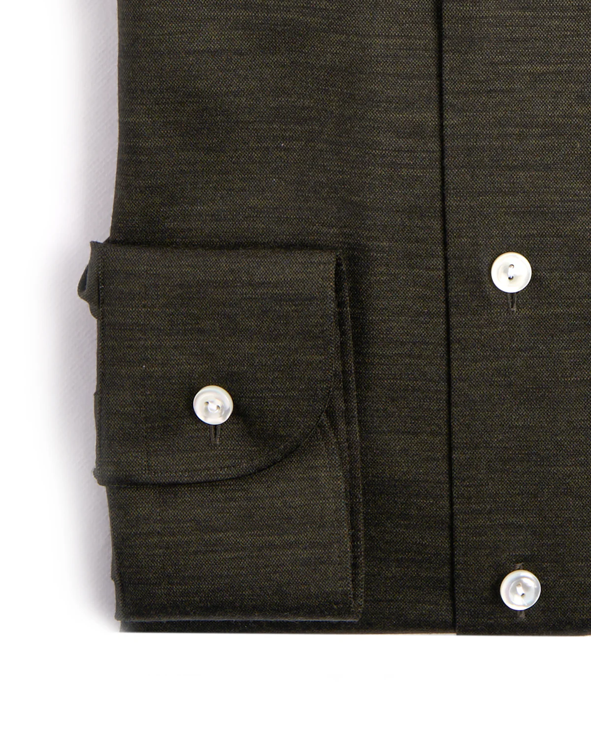Dark Green Merino Slim Jersey Shirt - Image 3