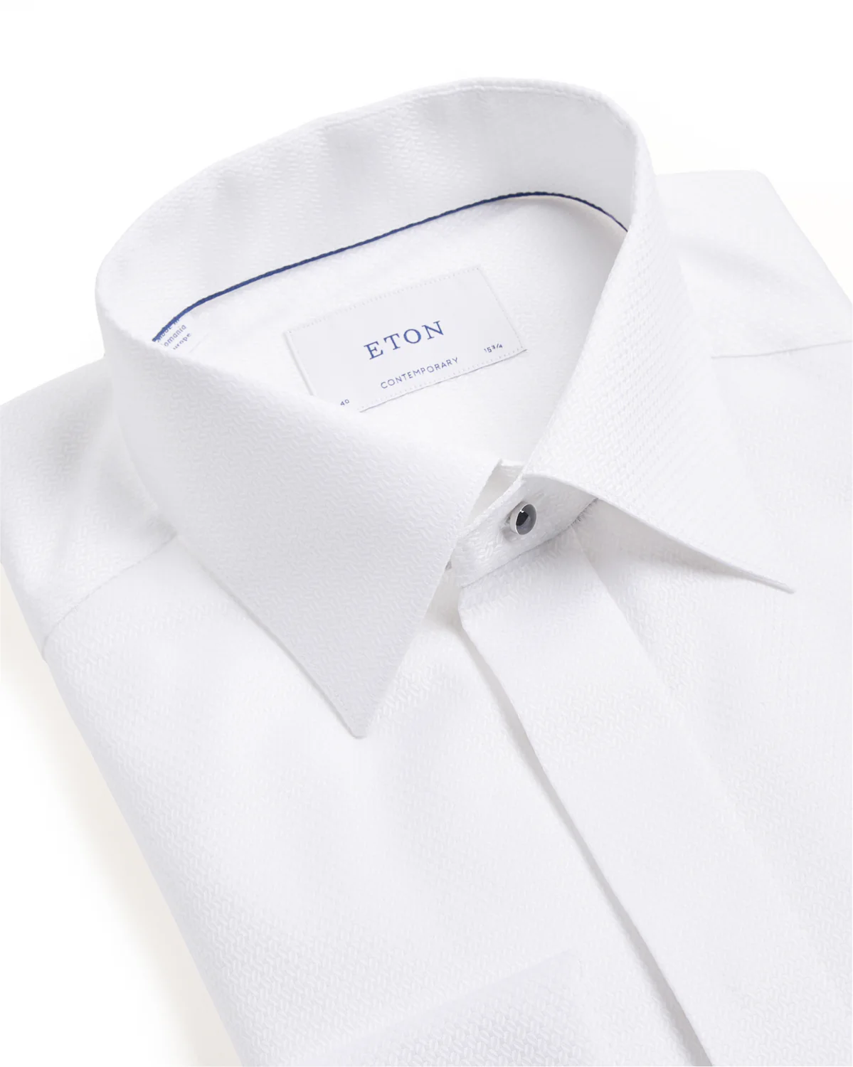 Dobby Fly Front Contemporary Formal Shirt - Image 2