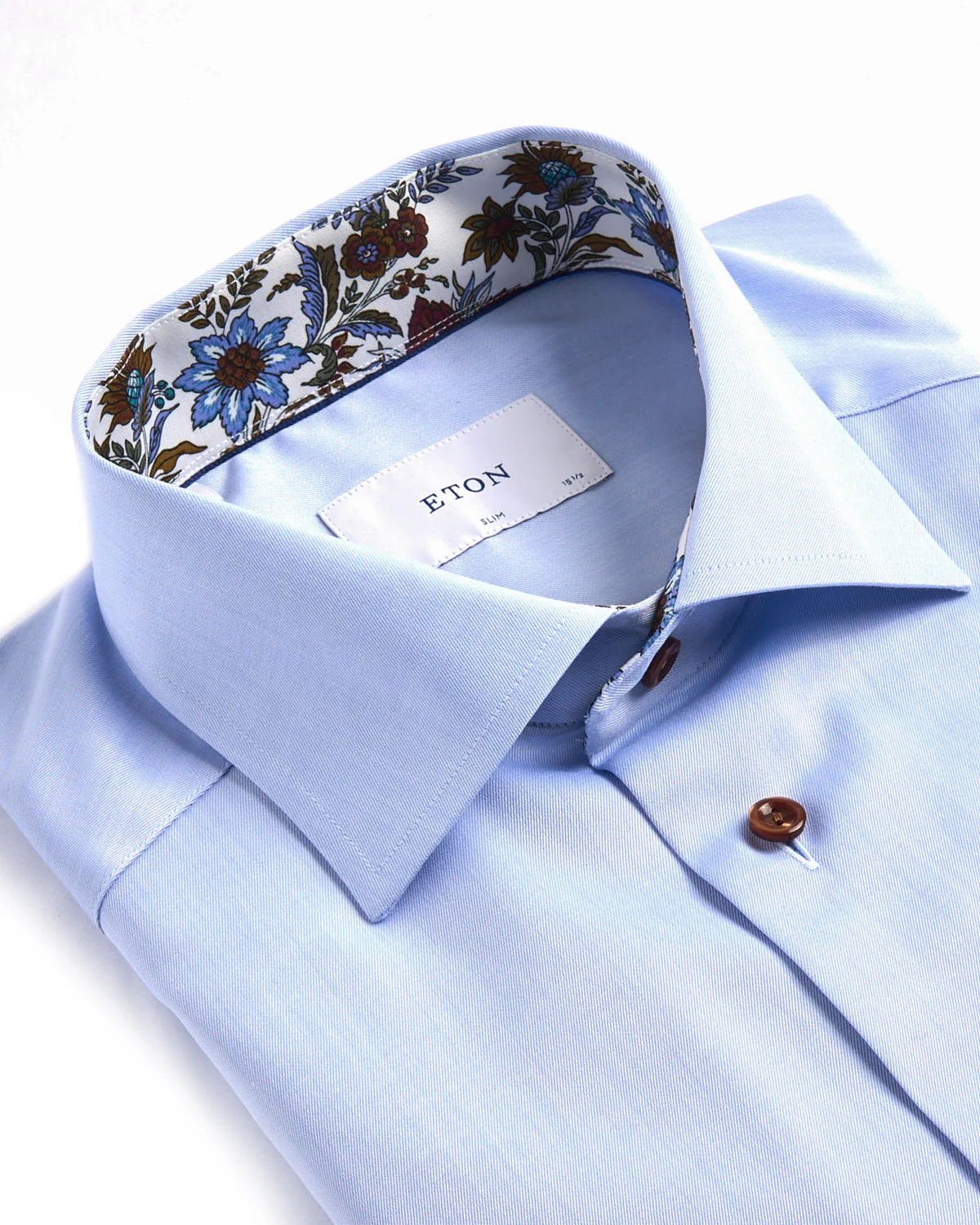Floral Effect Slim Fit Twill Shirt - Image 2