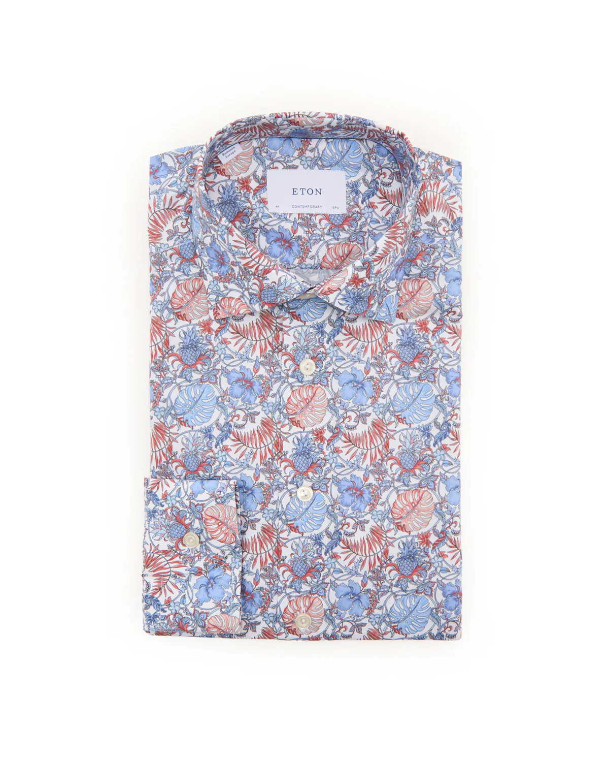 Floral Pattern Signature Twill Contemporary Shirt