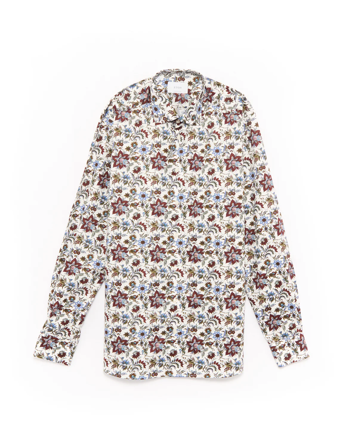 Floral Print Twill Contemporary Shirt