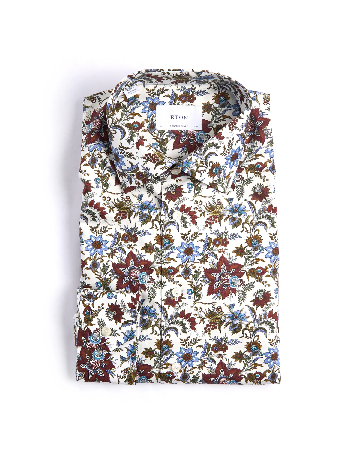 Floral Print Twill Contemporary Shirt - Image 3