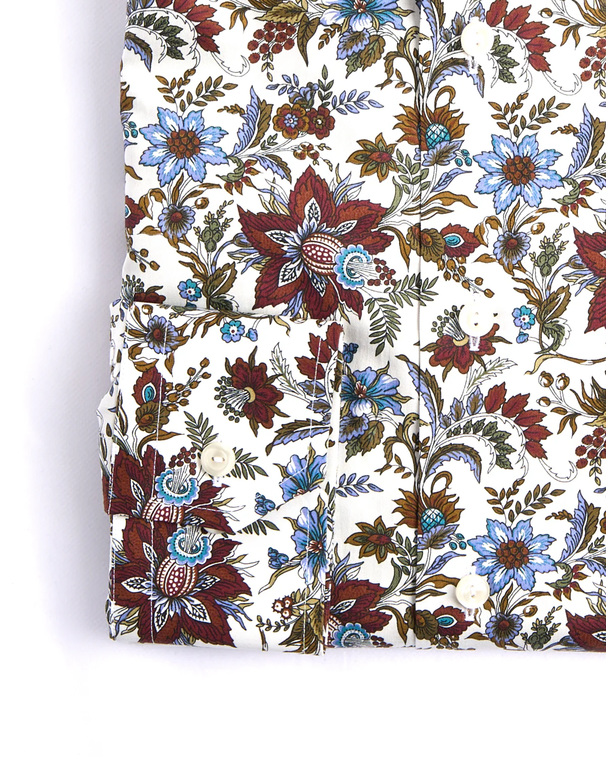 Floral Print Twill Contemporary Shirt - Image 5
