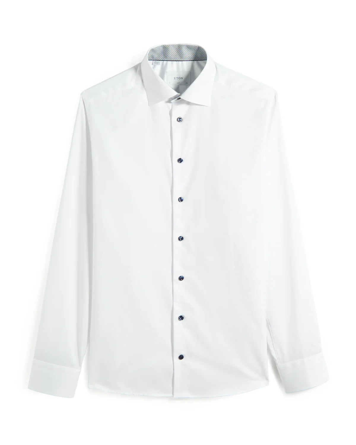 Geomatric Effect Signature Twill Slim Shirt