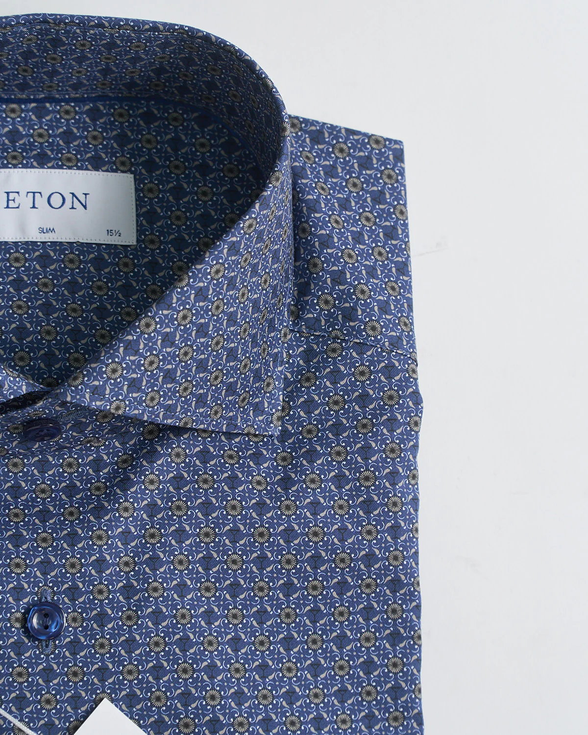 Geometric Print Twill Slim Shirt - Image 3