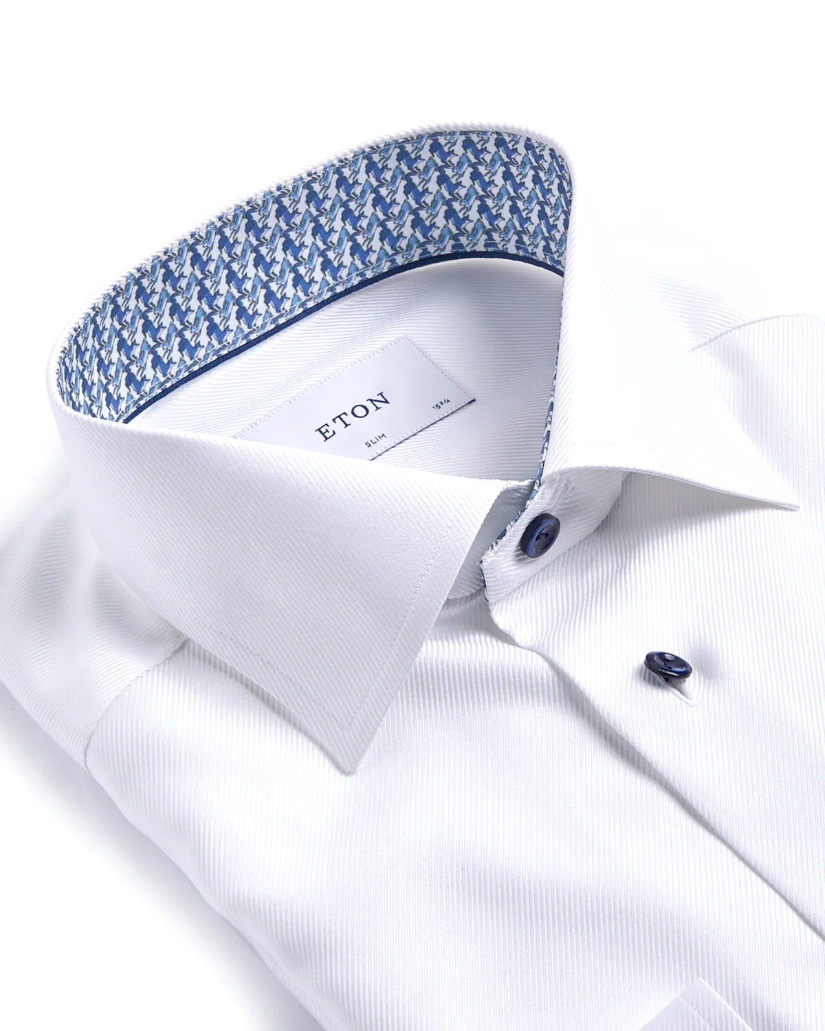Geometric Textured Twill Slim Shirt - Image 2