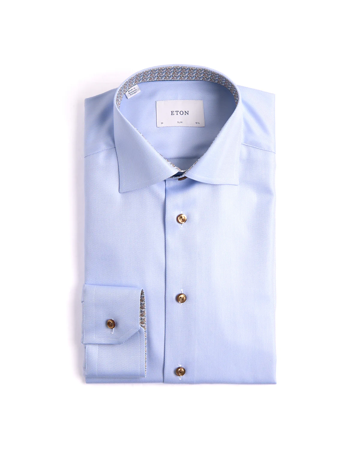 Geometric Textured Twill Slim Shirt