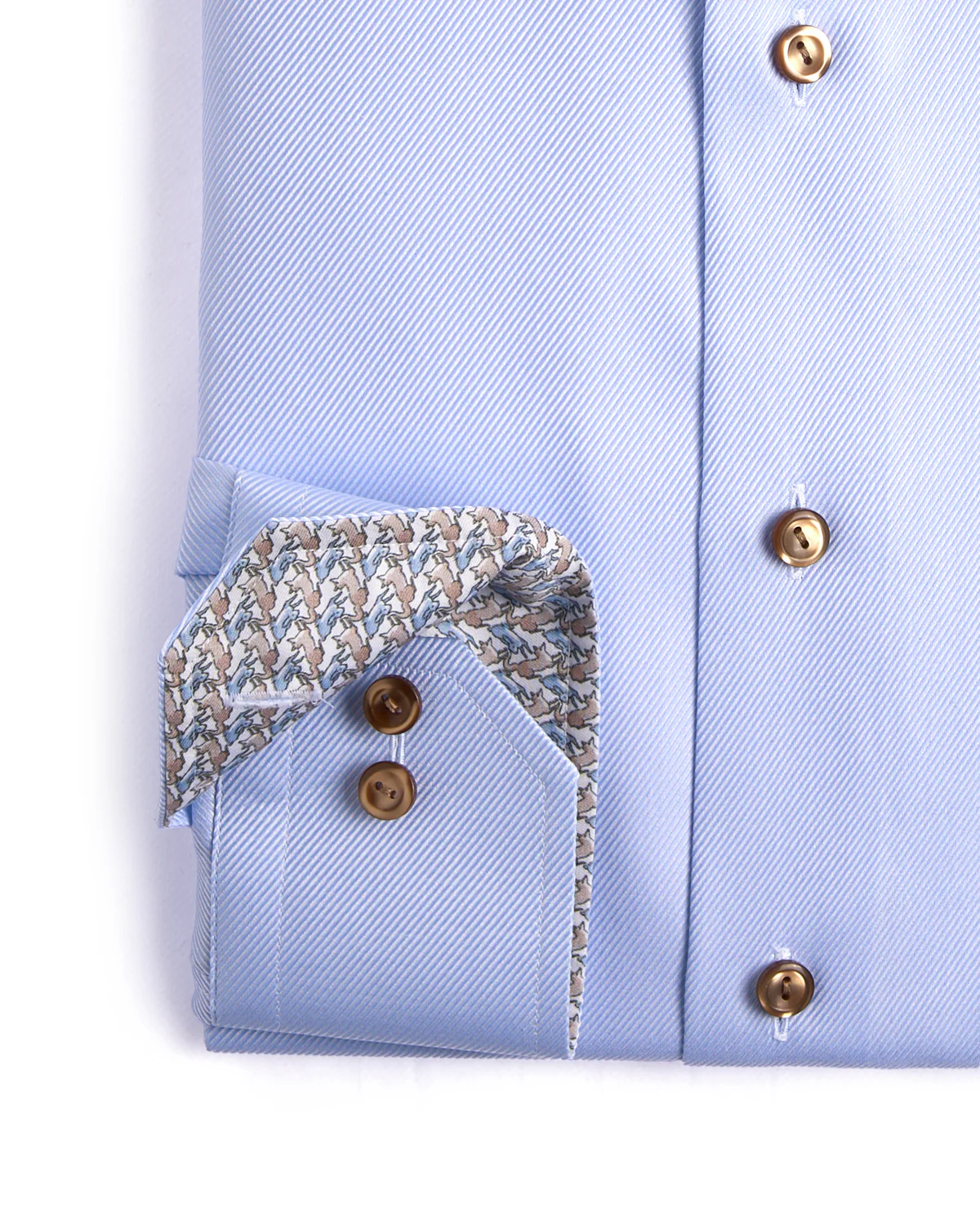 Geometric Textured Twill Slim Shirt - Image 3