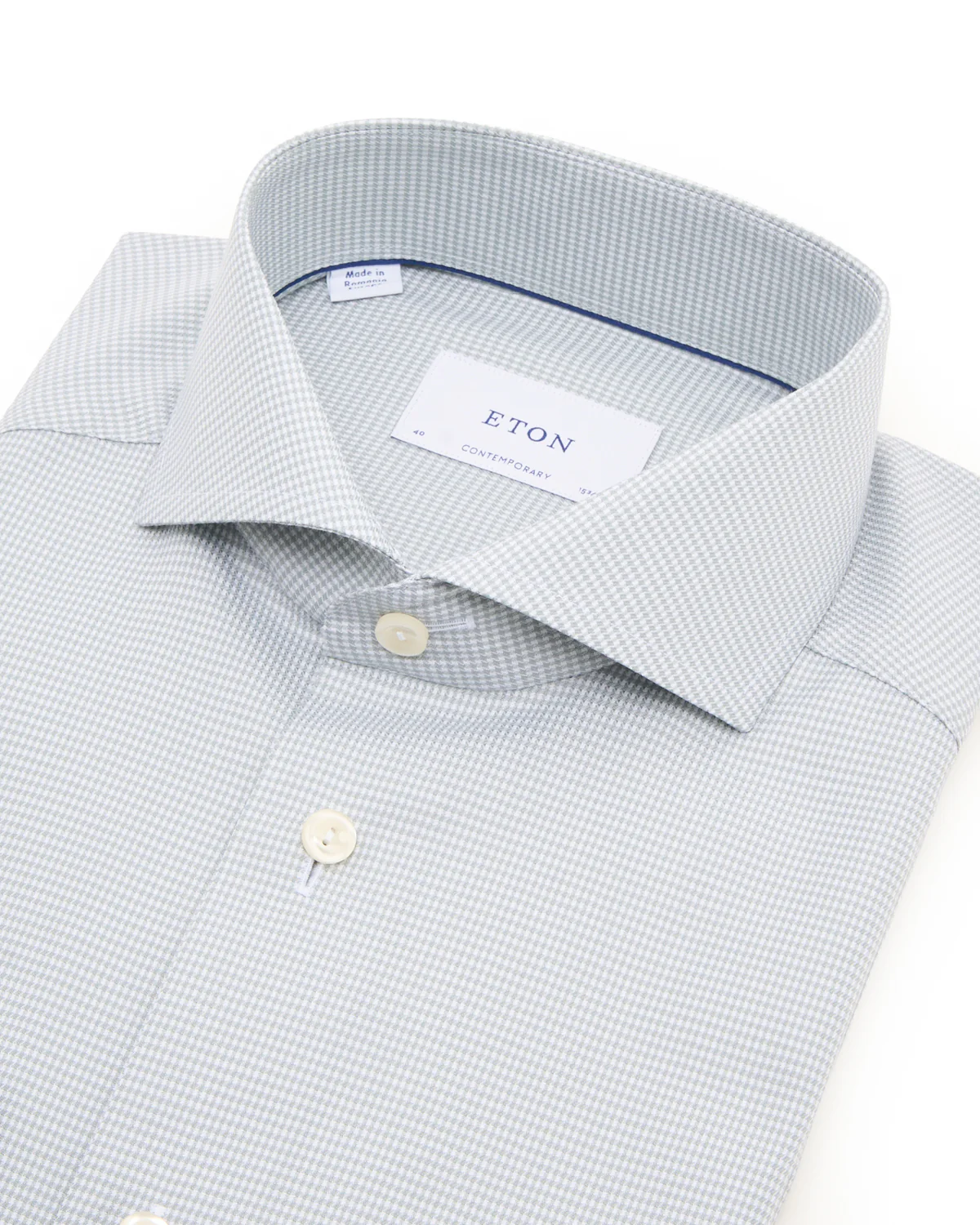 Houndstooth Signature Twill Contemporary Shirt - Image 2
