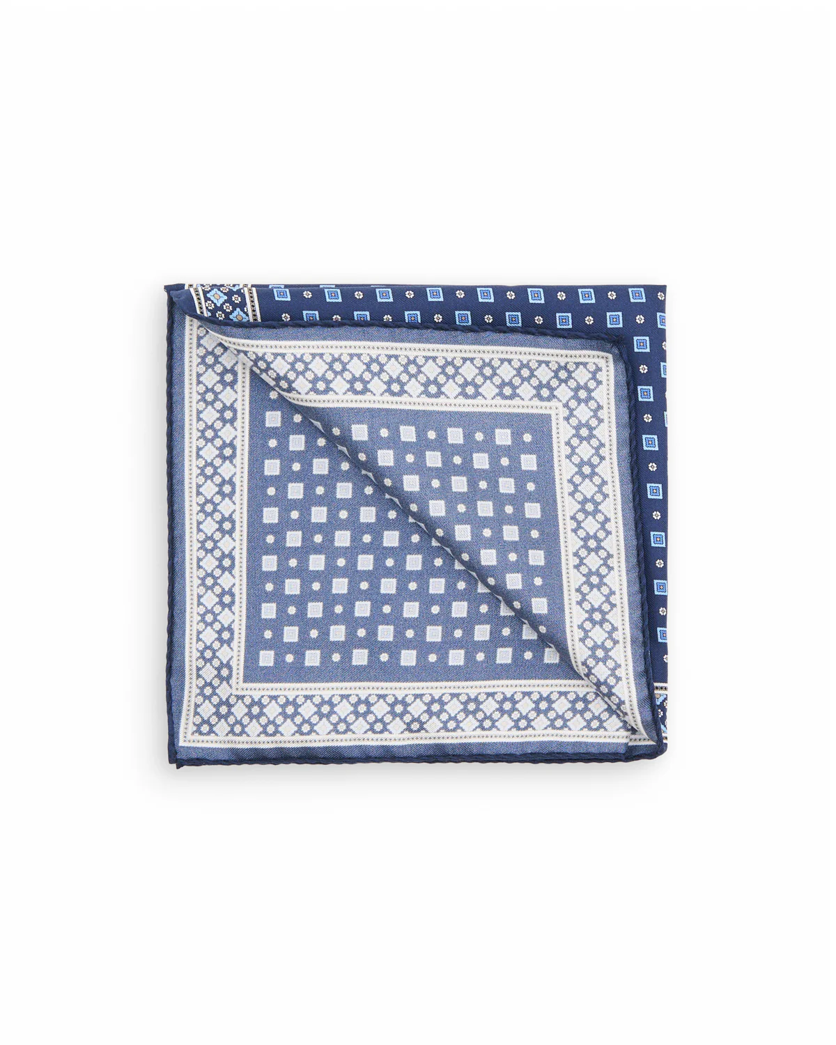 Medallion Floral Silk Twill Pocket Square - Image 2