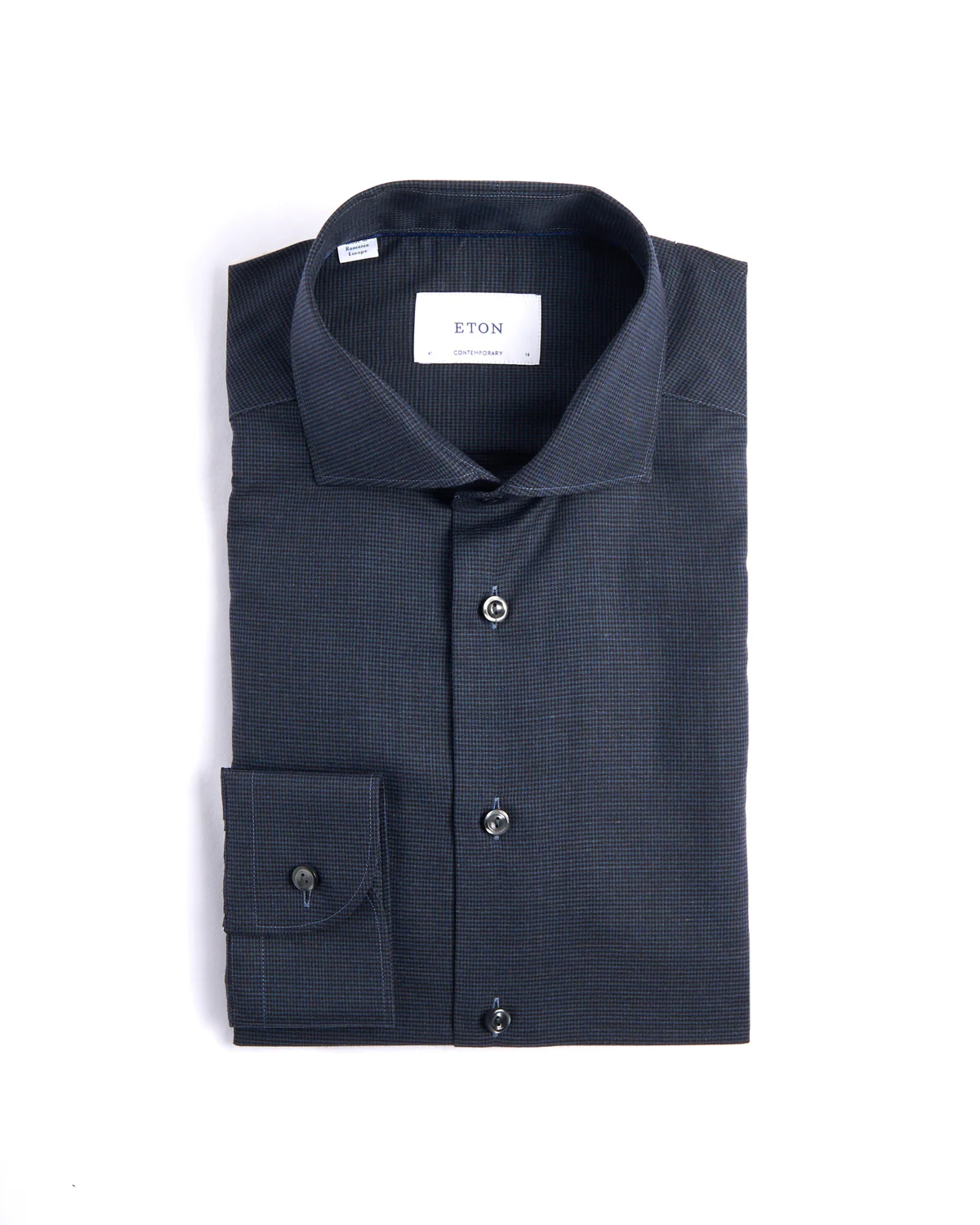 Micro Check Flannel Contemporary Shirt