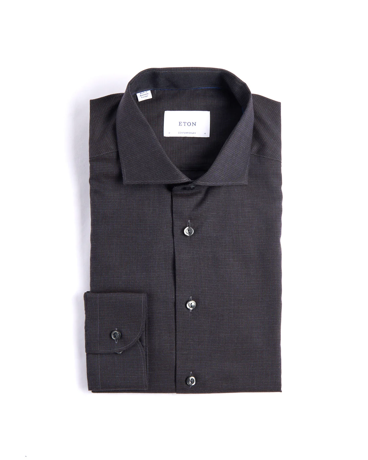 Micro Check Flannel Contemporary Shirt