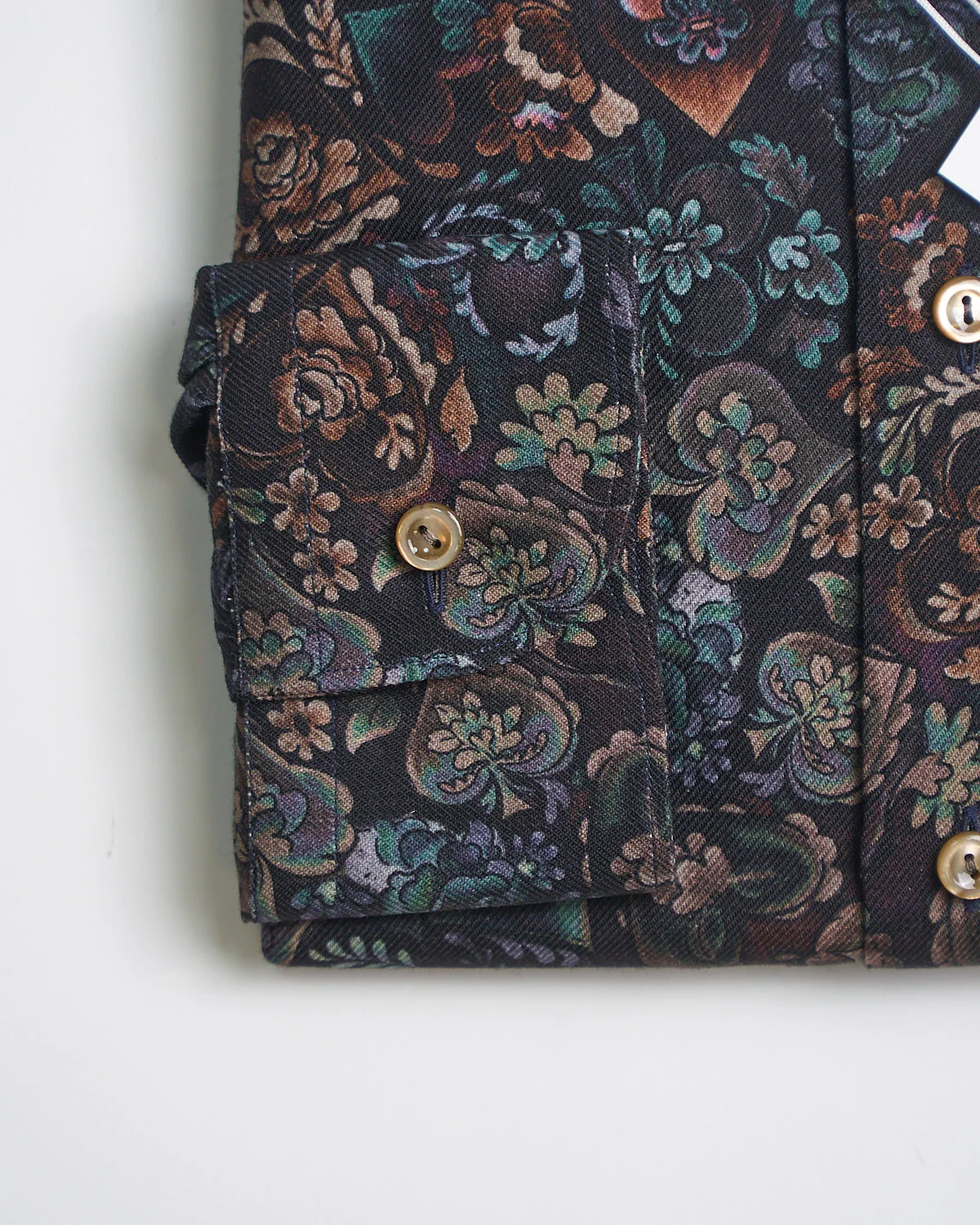 Midnight Floral Merino Wool Contemporary Shirt - Image 2