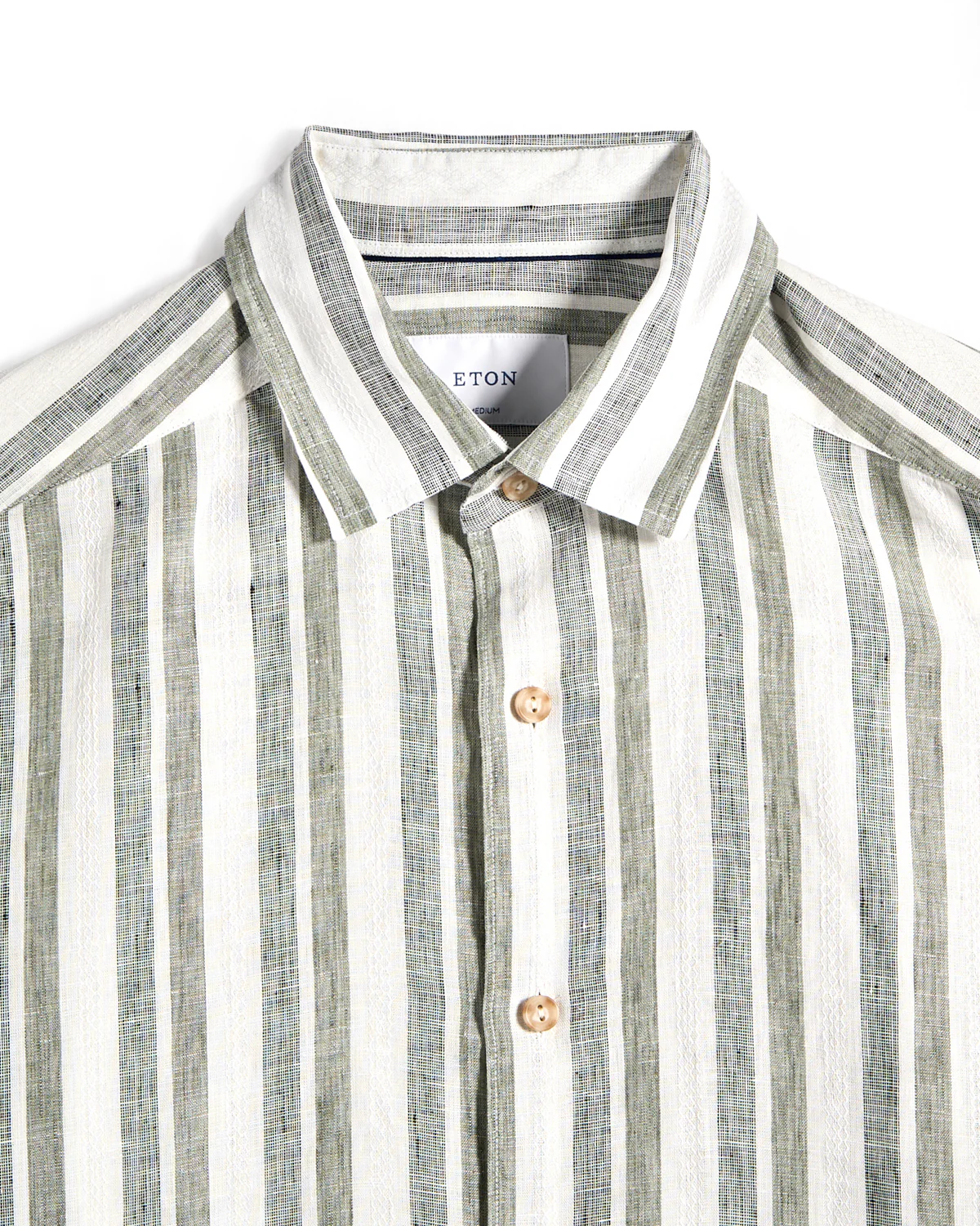 Multi Striped Linen Contemporary Shirt - Image 2