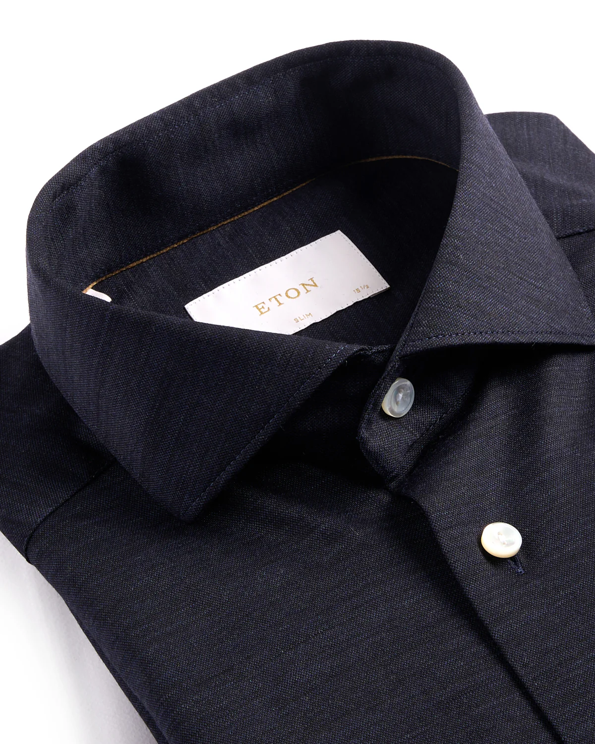 Navy Blue Merino Slim Jersey Shirt - Image 2