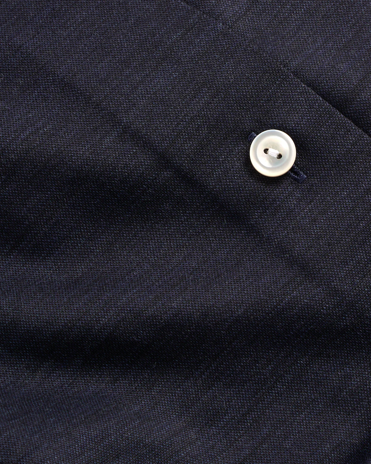Navy Blue Merino Slim Jersey Shirt - Image 4
