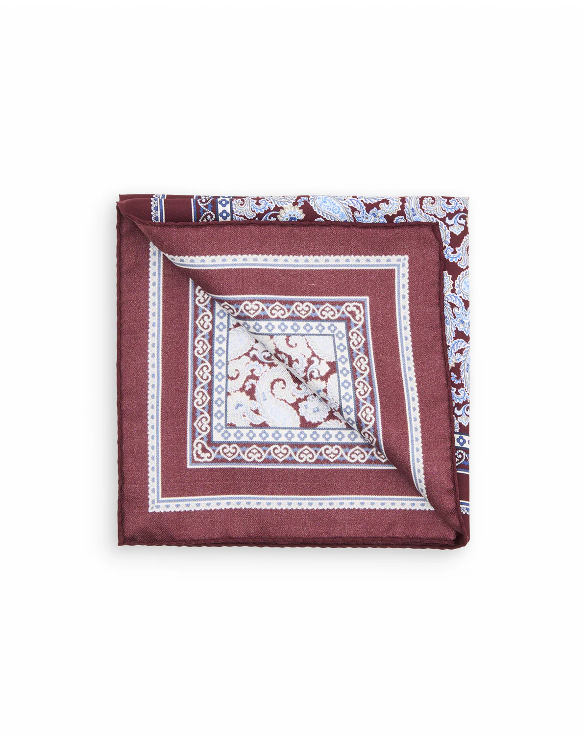 Paisley Silk Twill Pocket Square - Image 2