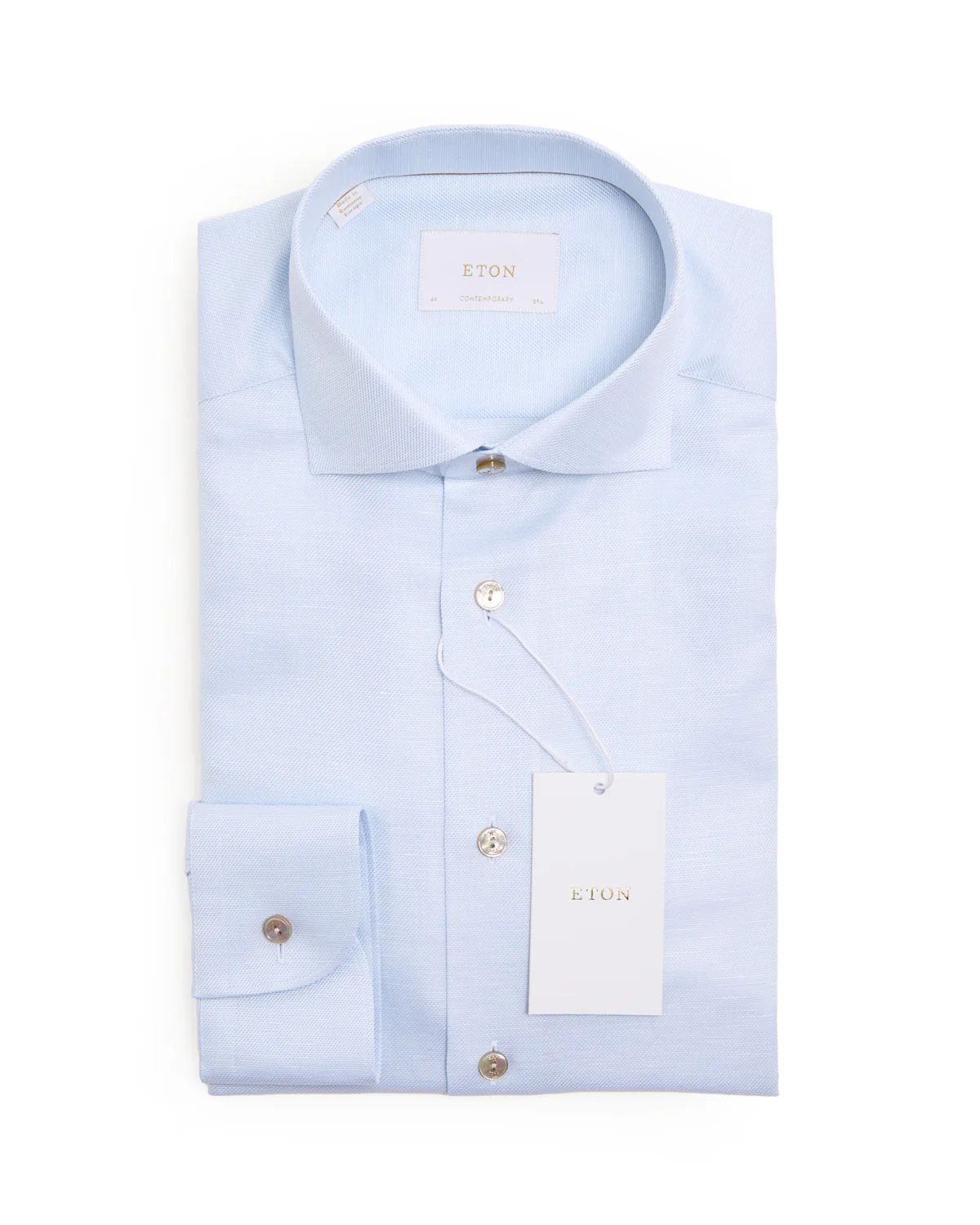 Semi Solid Cotton & Linen Contemporary Shirt