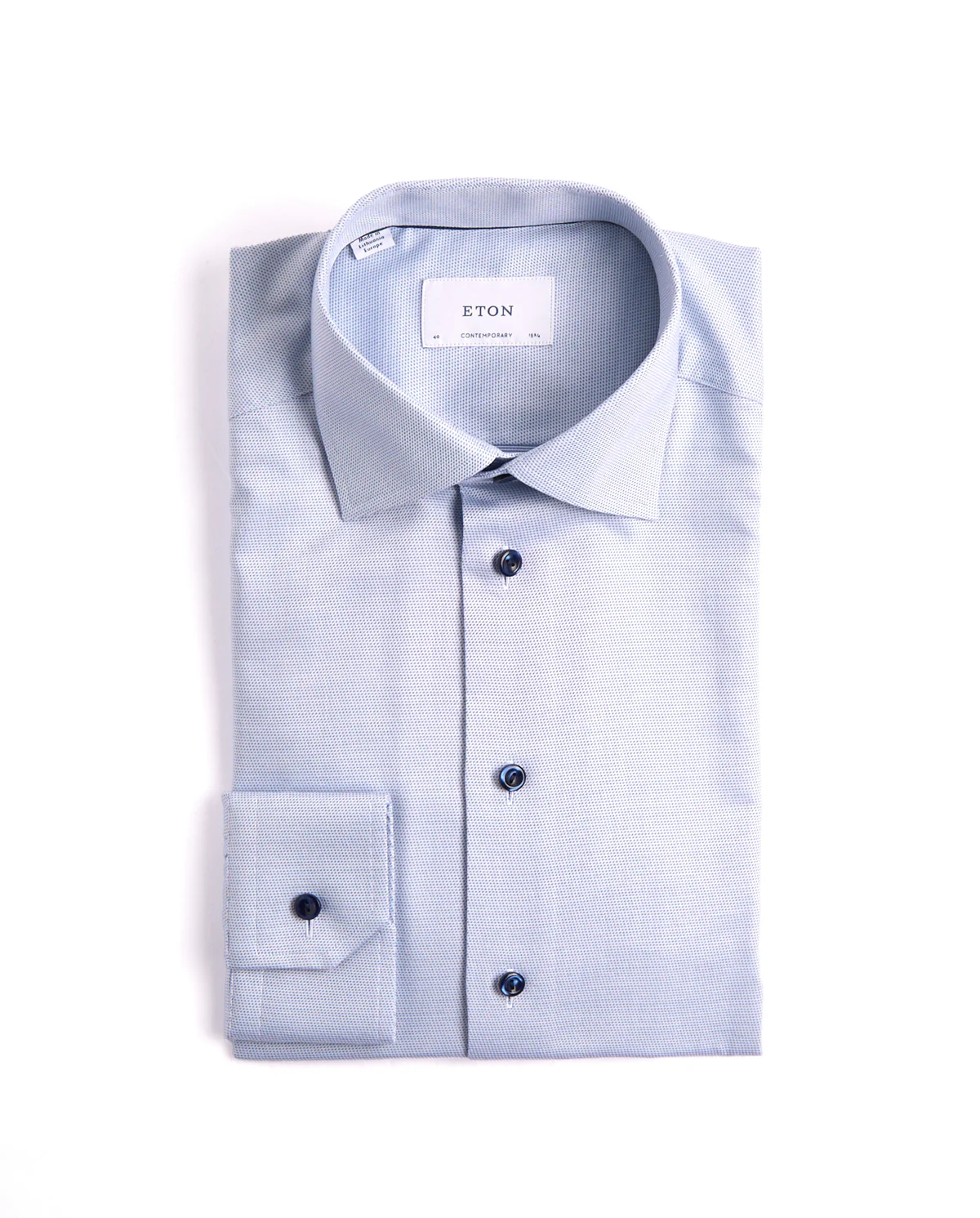 Semi Solid Cotton Tencel Contemporary Shirt