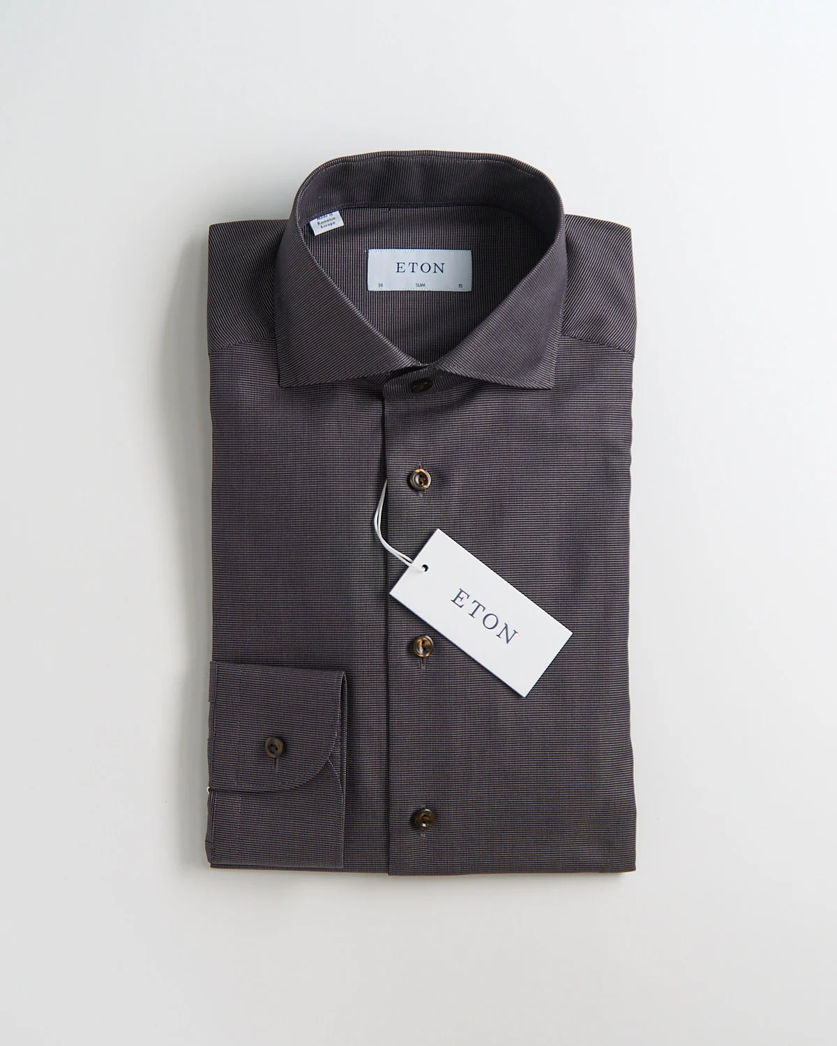 Semi Solid Signature Dobby Slim Shirt - Image 8