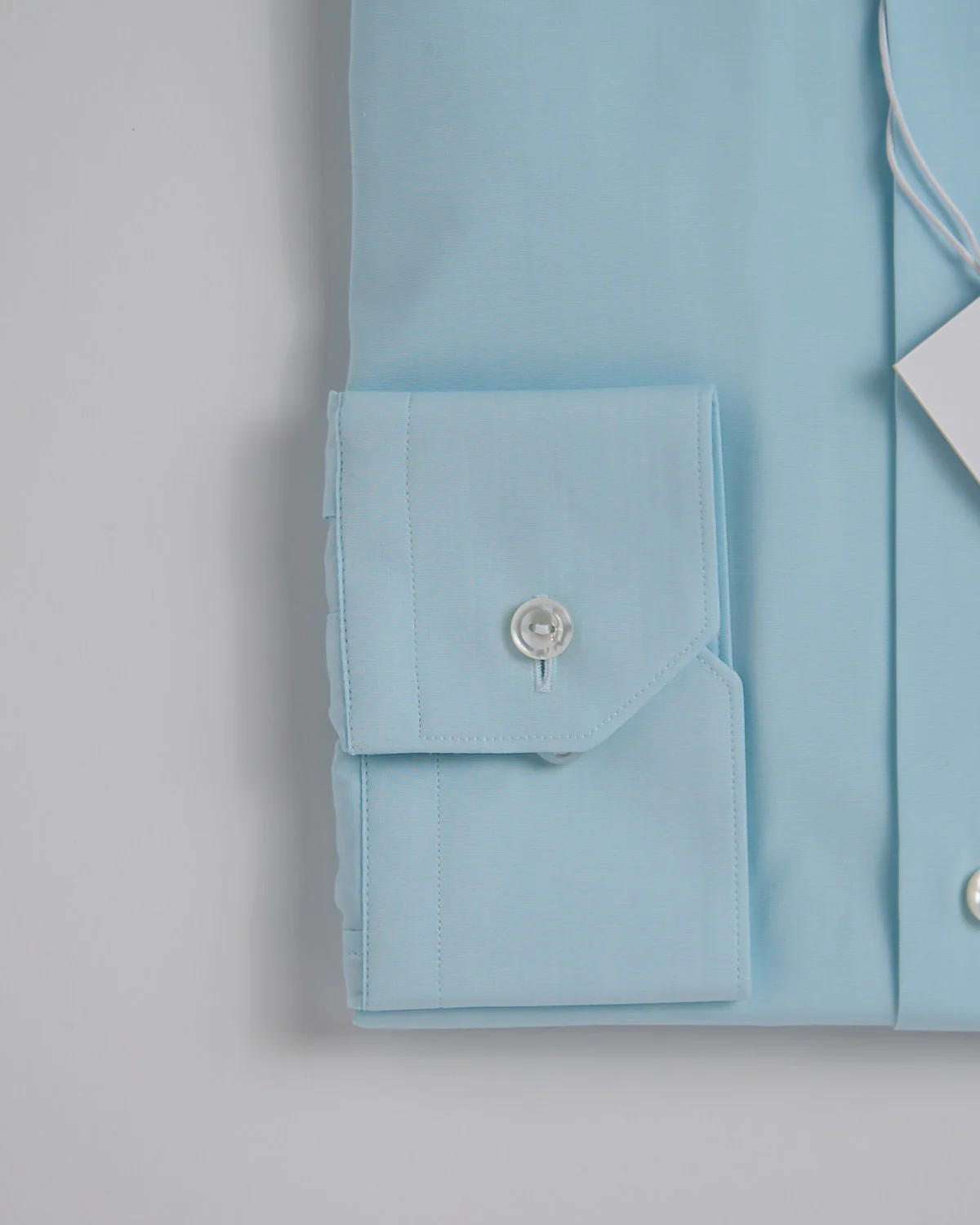 Slim Light Green Chambray Elevated Poplin Shirt - Image 2