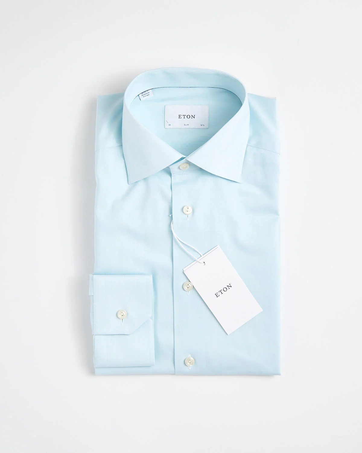 Slim Light Green Solid Cotton Tencel™ Lyocell Shirt