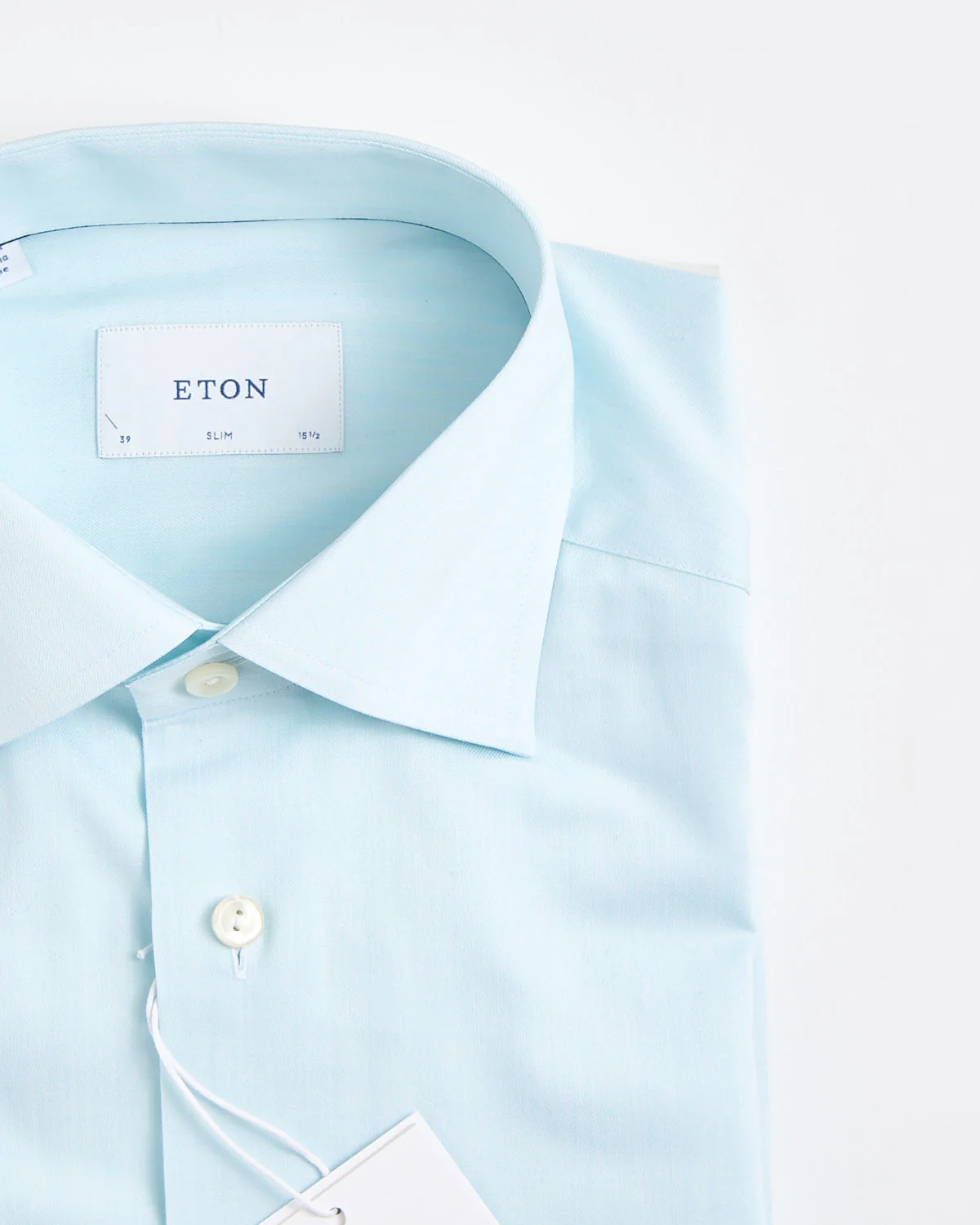 Slim Light Green Solid Cotton Tencel™ Lyocell Shirt - Image 2