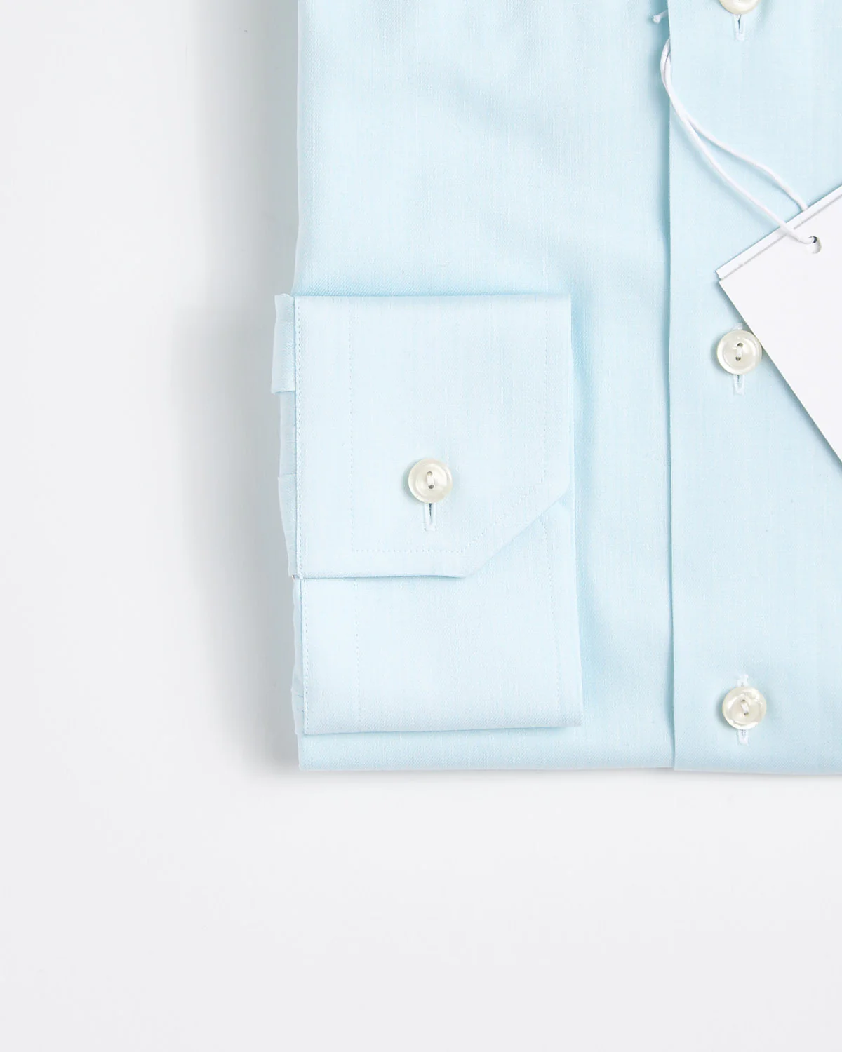Slim Light Green Solid Cotton Tencel™ Lyocell Shirt - Image 3