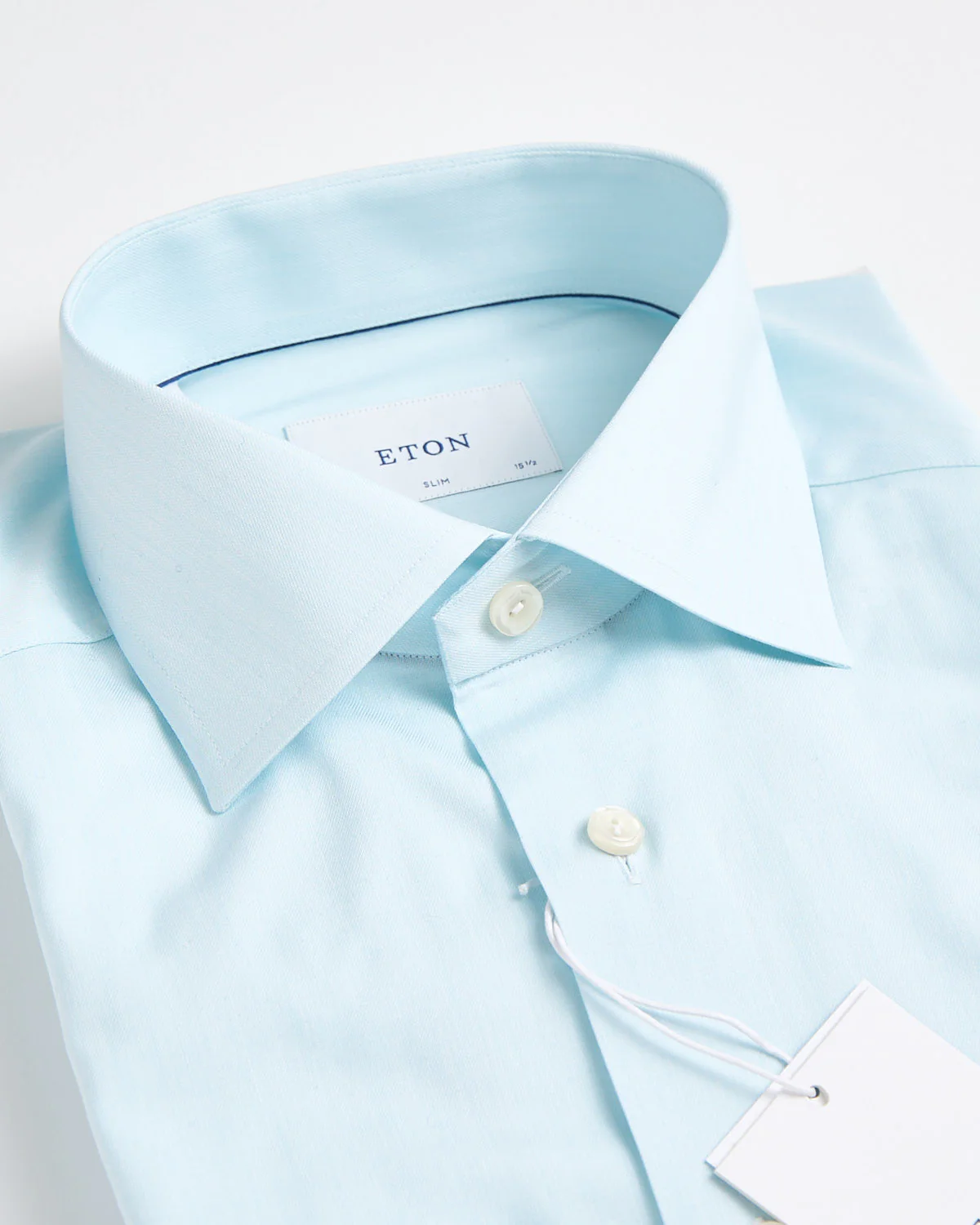 Slim Light Green Solid Cotton Tencel™ Lyocell Shirt - Image 4