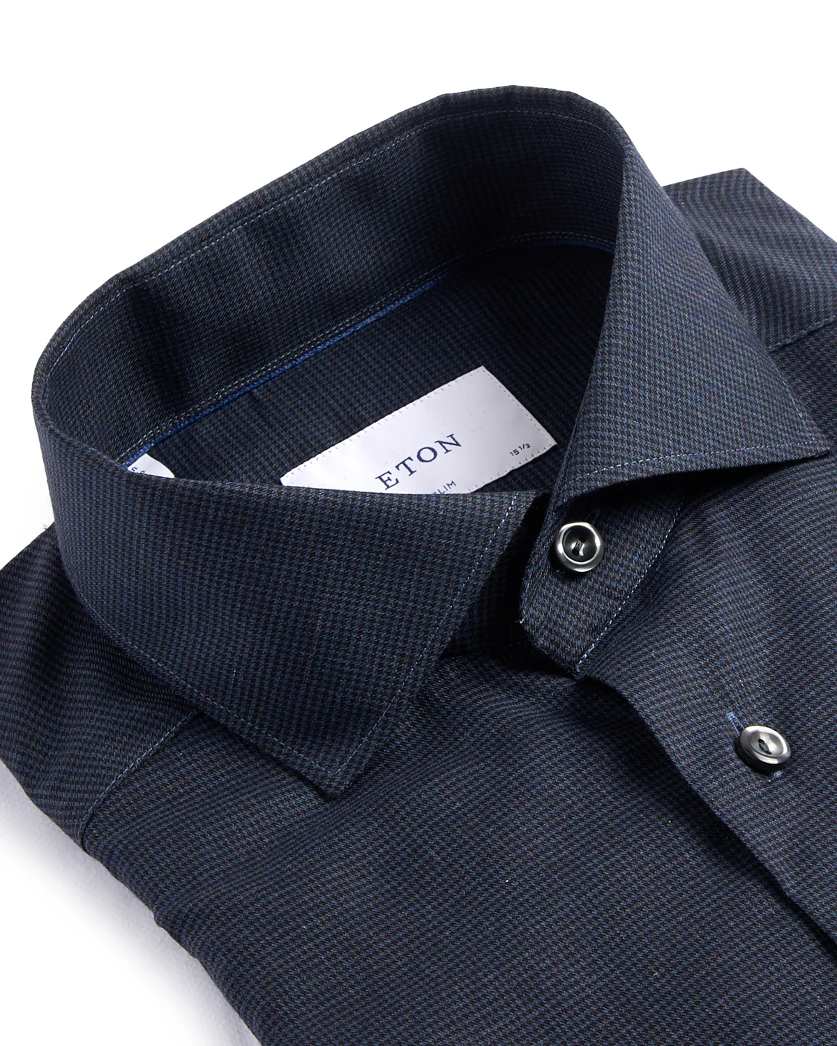 Slim Micro Houndstooth Flannel Shirt - Image 2