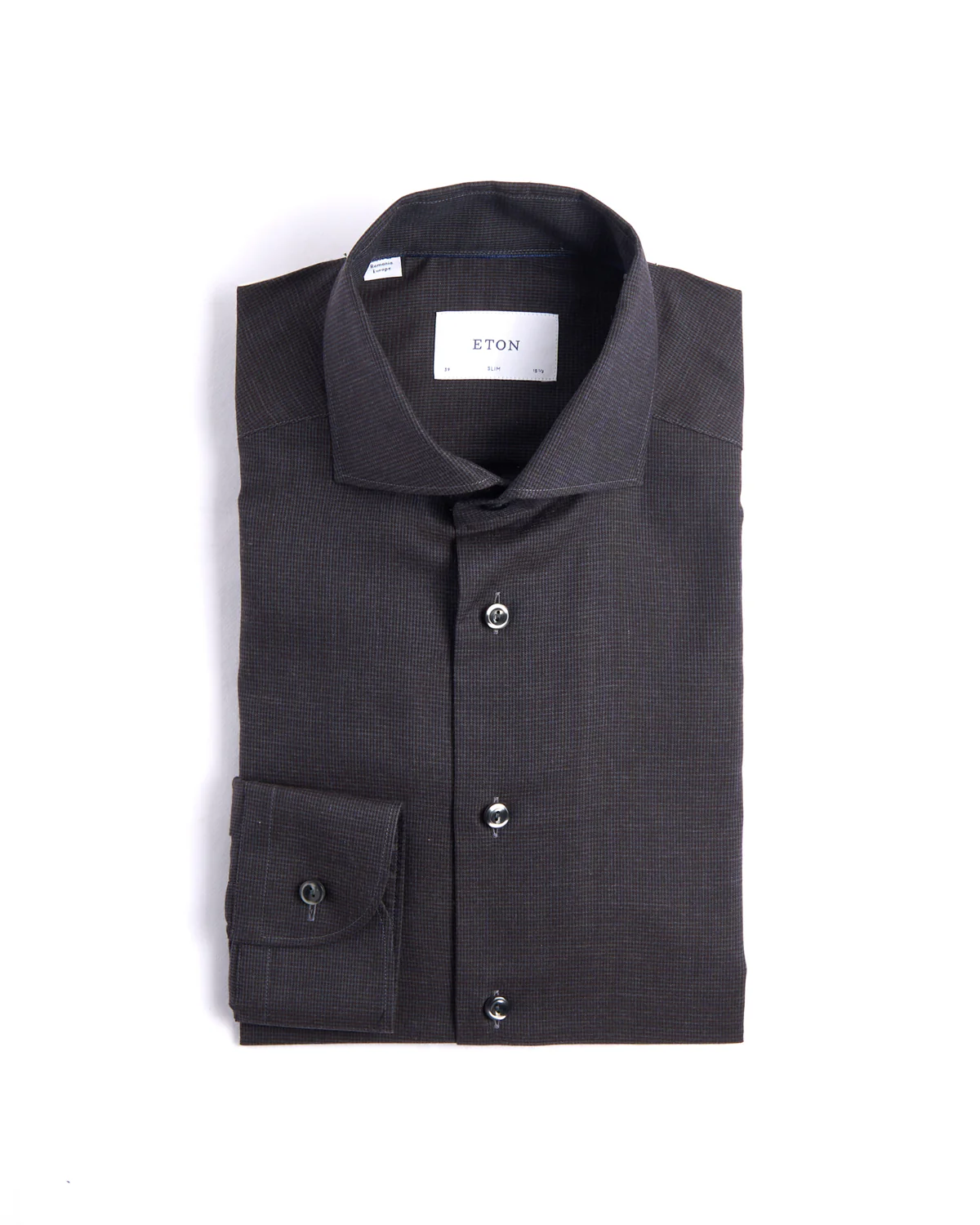 Slim Micro Houndstooth Flannel Shirt