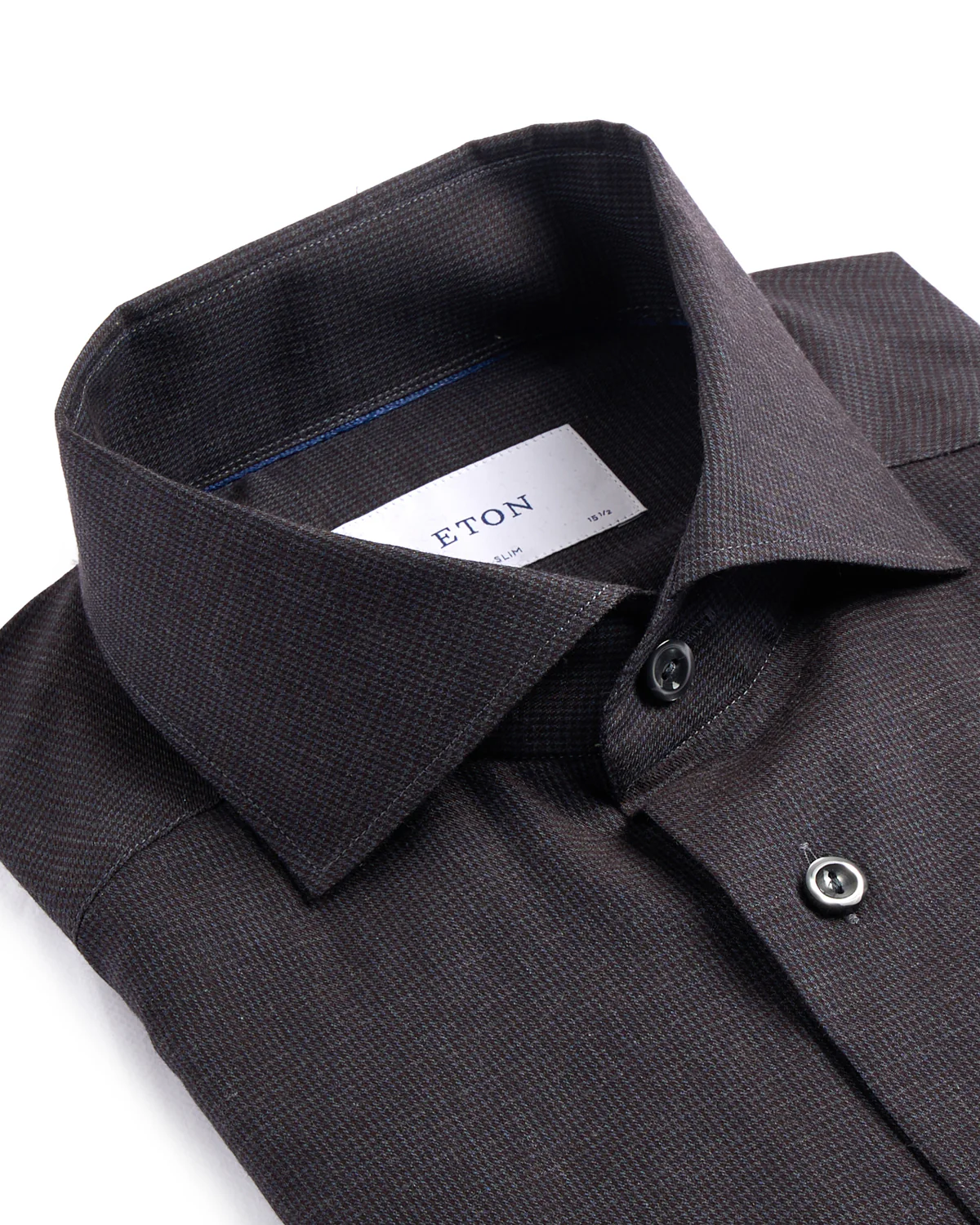 Slim Micro Houndstooth Flannel Shirt - Image 2