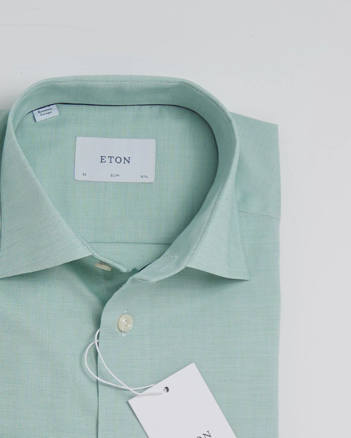 Slim Mid Green Solid Wrinkle Free Oxford - Image 3