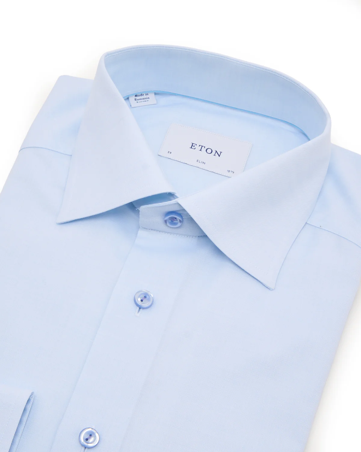 Solid Cotton & Tencel Slim Shirt - Image 2