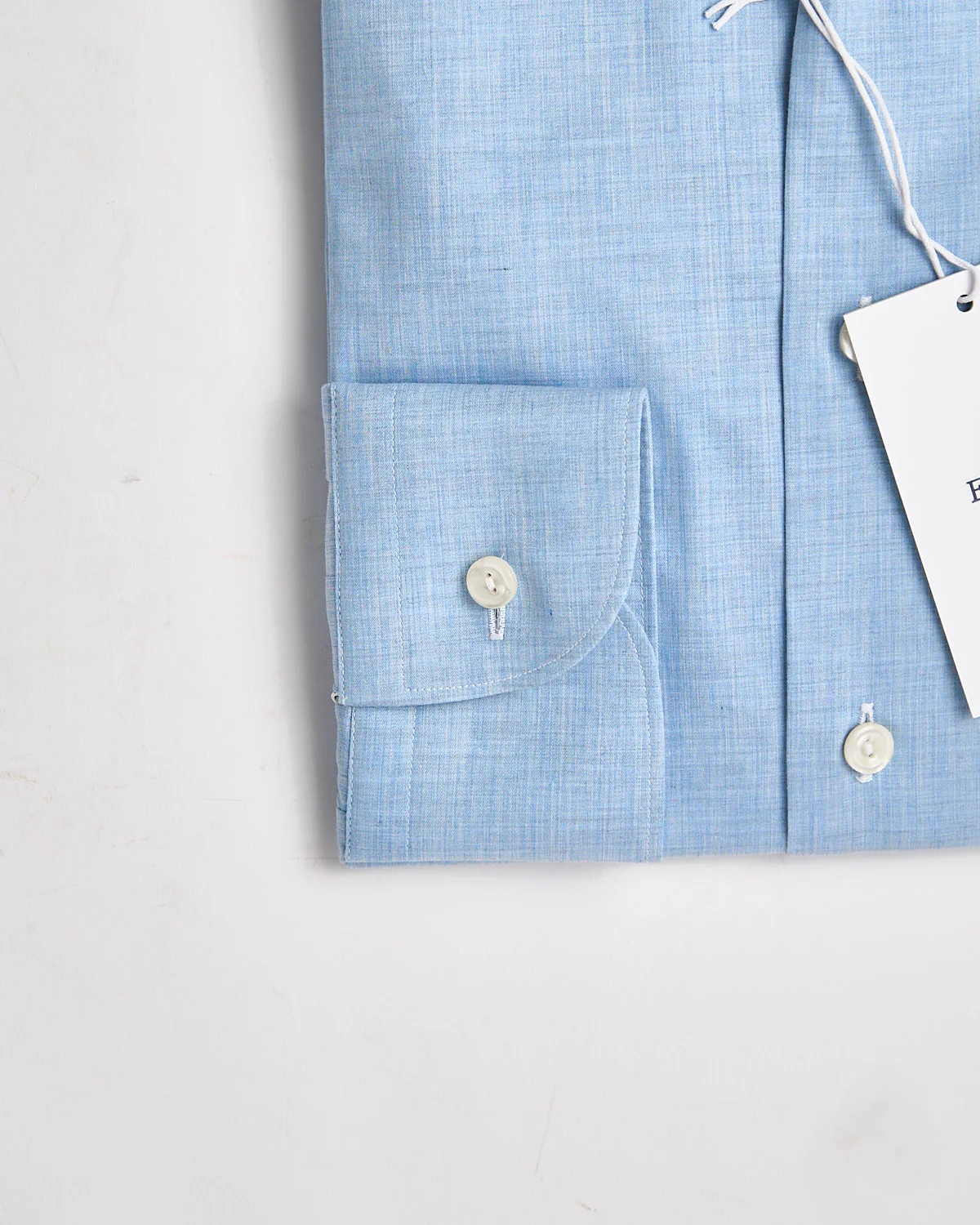 Solid Fine Twill Slim Shirt - Image 3