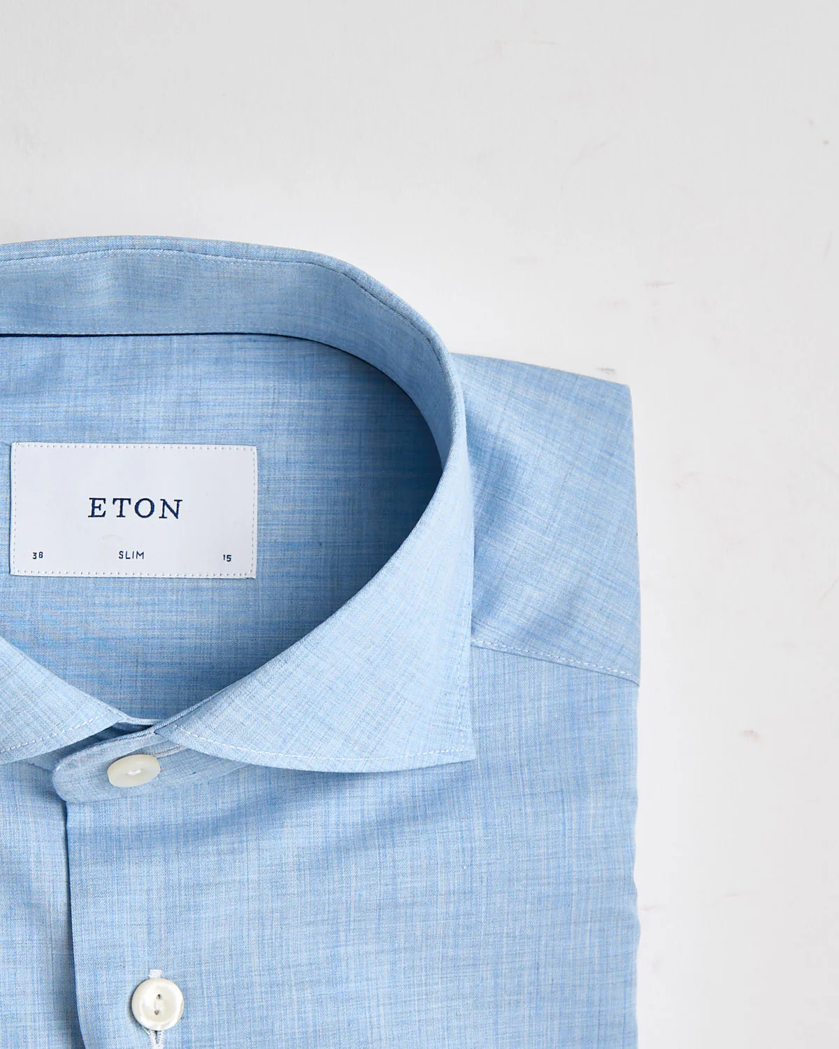 Solid Fine Twill Slim Shirt - Image 4