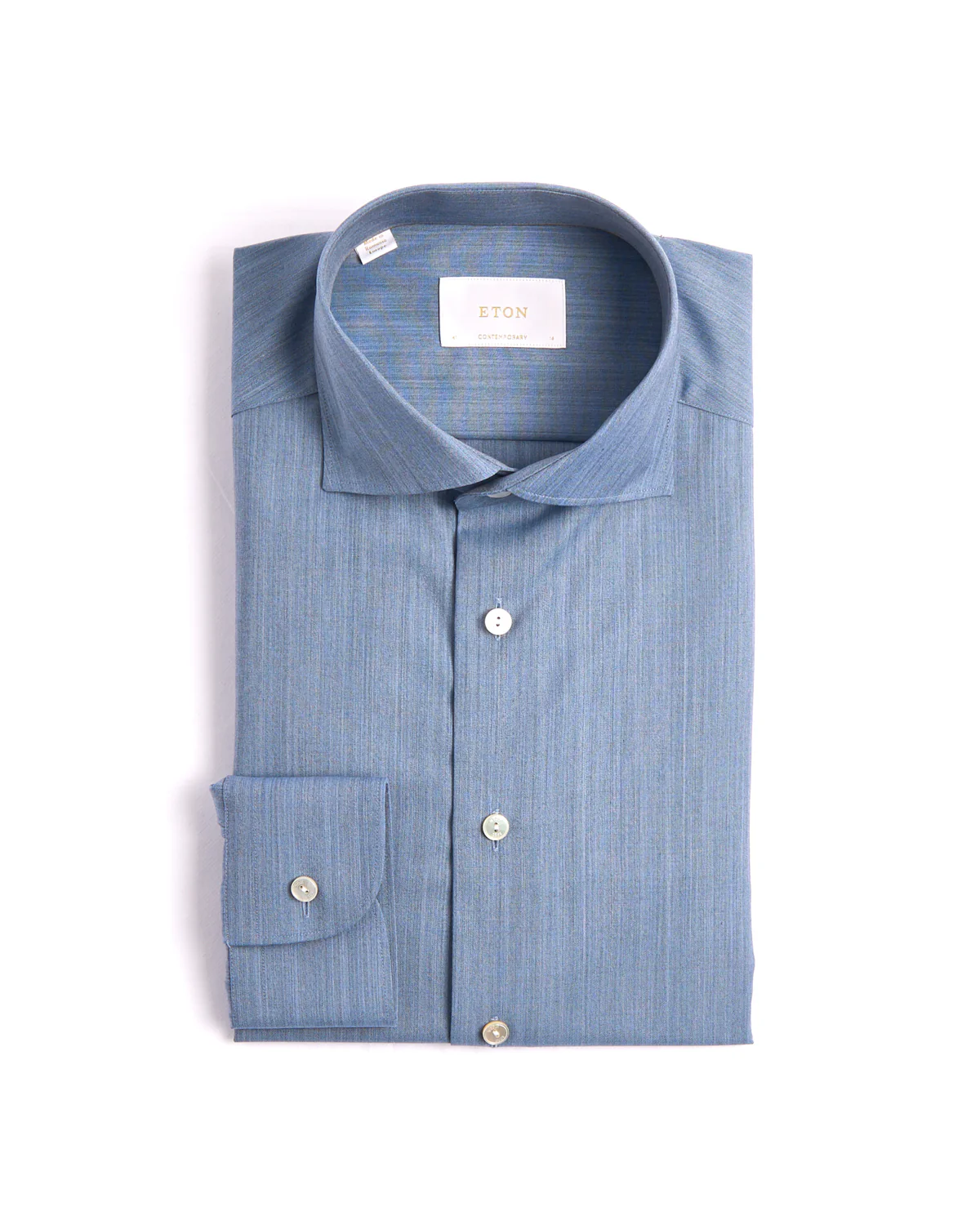 Solid Merino Wide Spread Contempoary Shirt